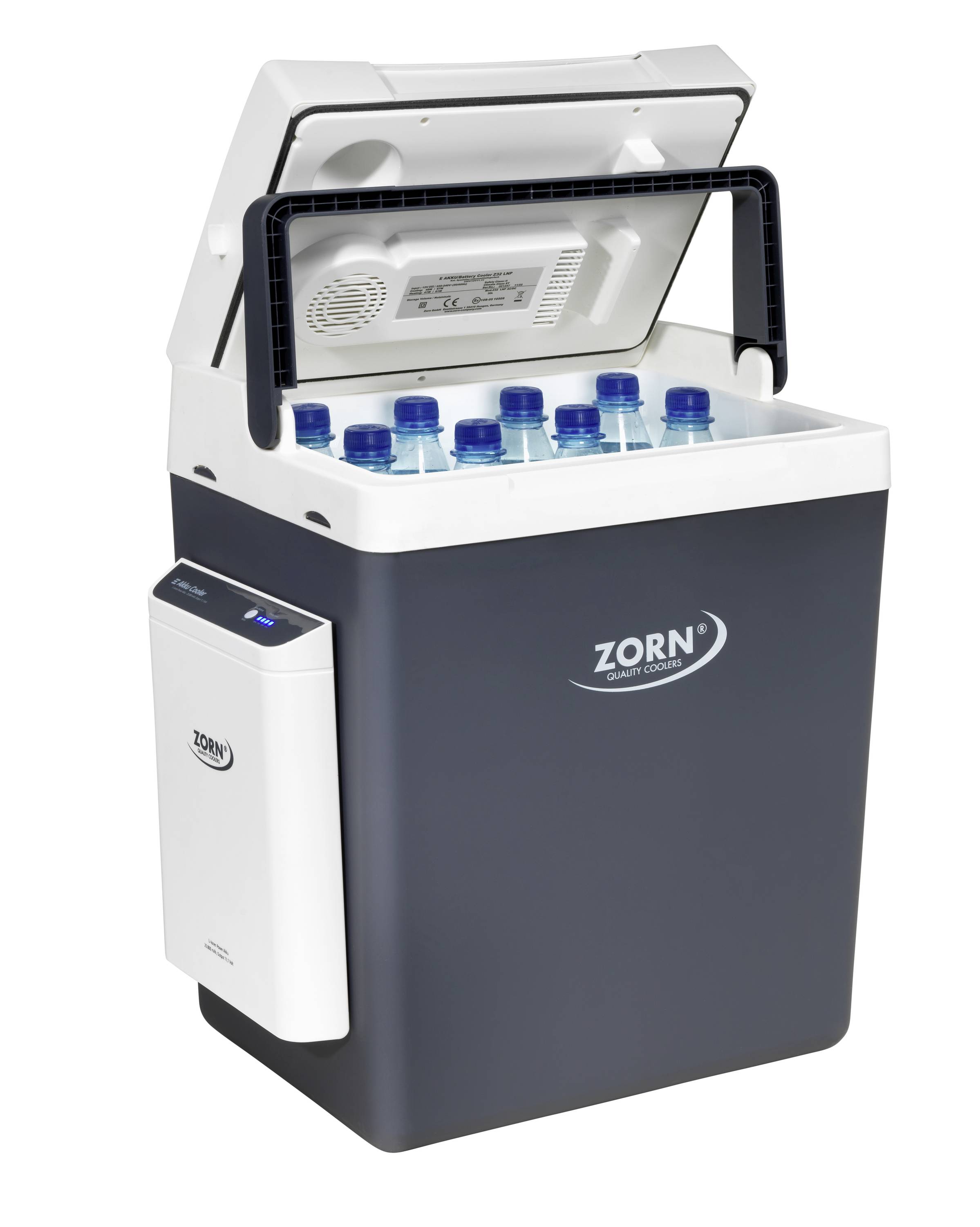 ZORN Cooler Z 32 LNP 20,8Ah Akku-Kühlbox & Heizbox EEK: D (A - G) Thermoelektrisch 12 V, 230V DC/AC Schwarz/Weiß 29l max. 20°C