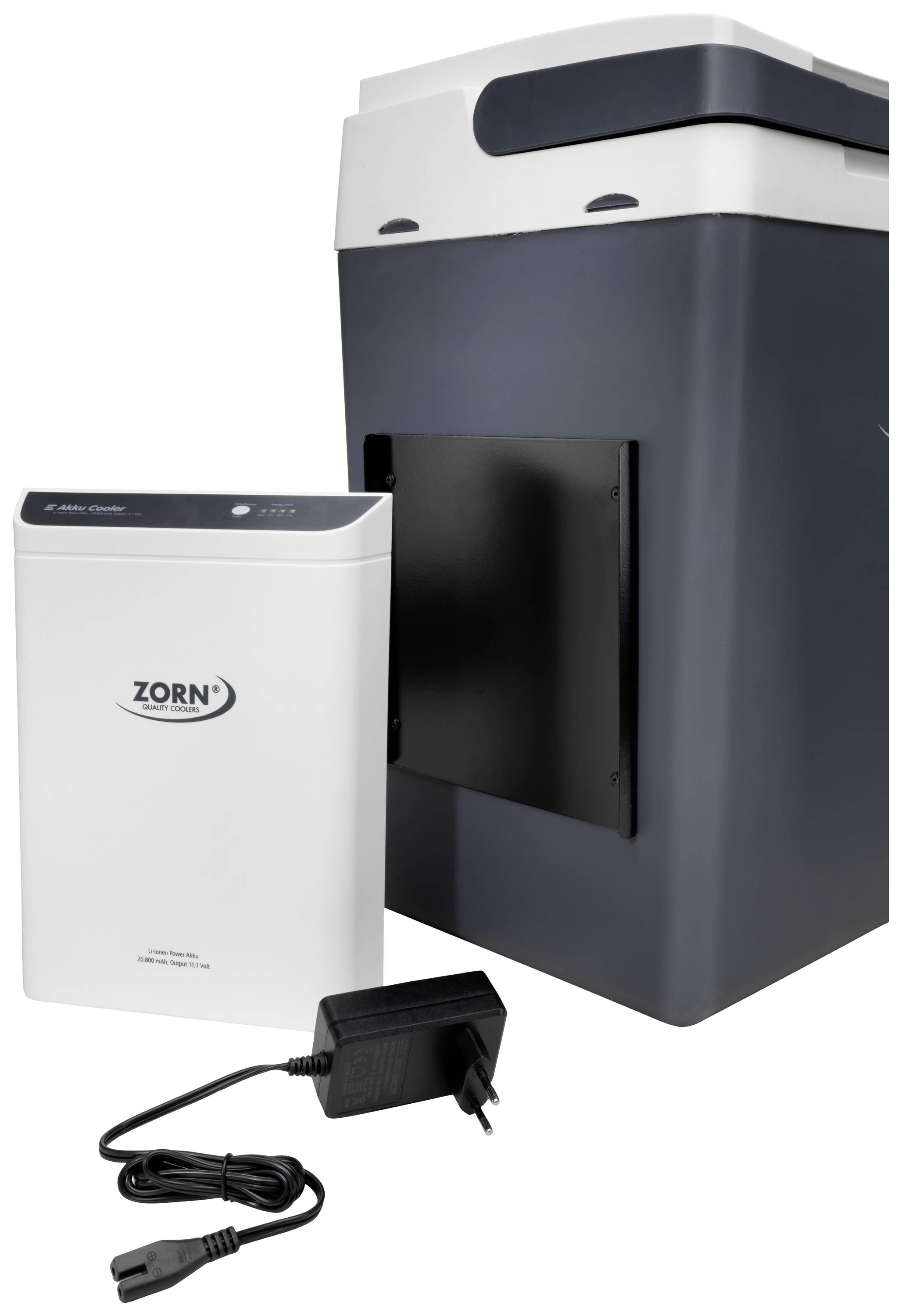 ZORN Cooler Z 32 LNP 20,8Ah Akku-Kühlbox & Heizbox EEK: D (A - G) Thermoelektrisch 12 V, 230V DC/AC Schwarz/Weiß 29l max. 20°C