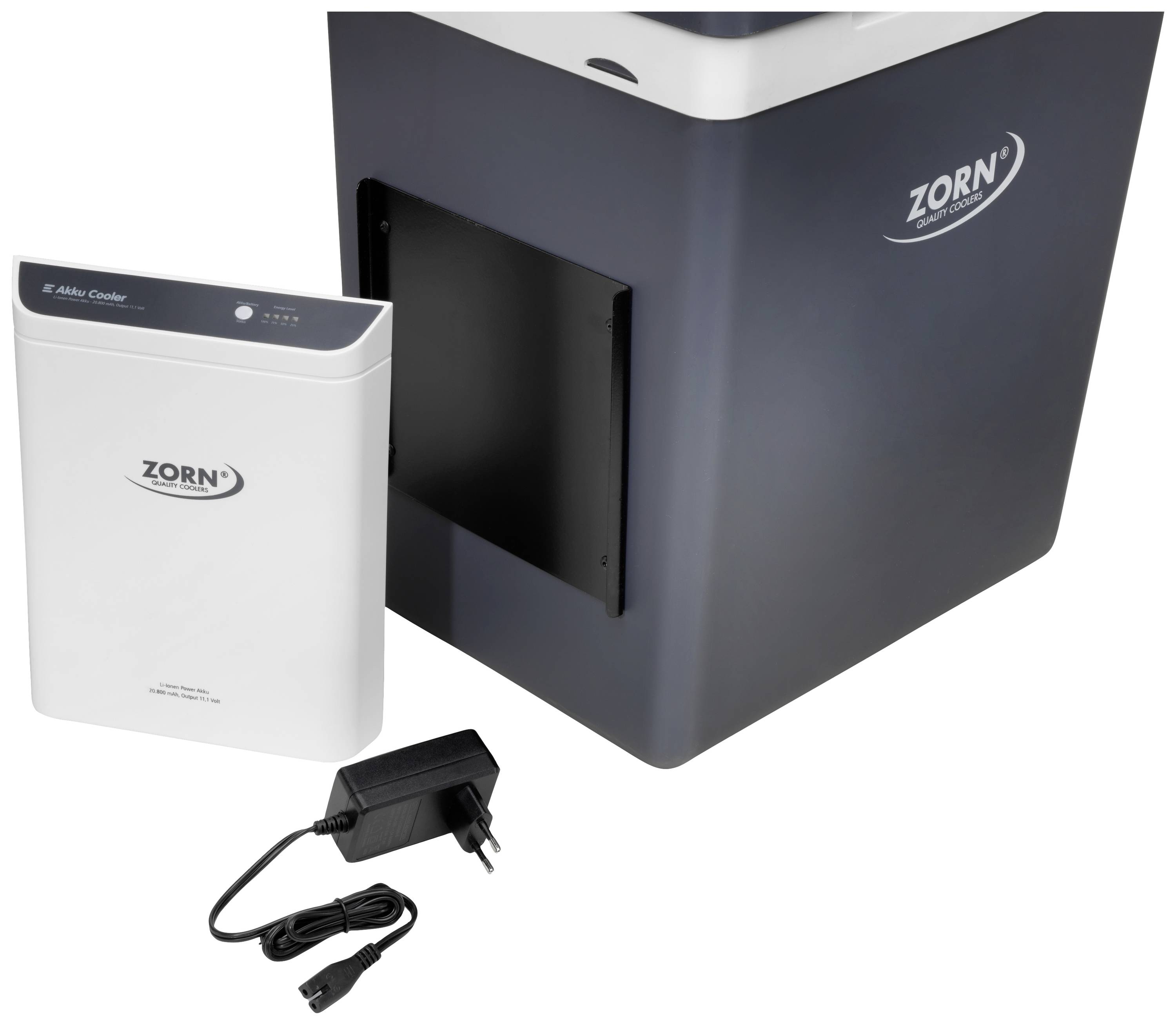 ZORN Cooler Z 32 LNP 20,8Ah Akku-Kühlbox & Heizbox EEK: D (A - G) Thermoelektrisch 12 V, 230V DC/AC Schwarz/Weiß 29l max. 20°C