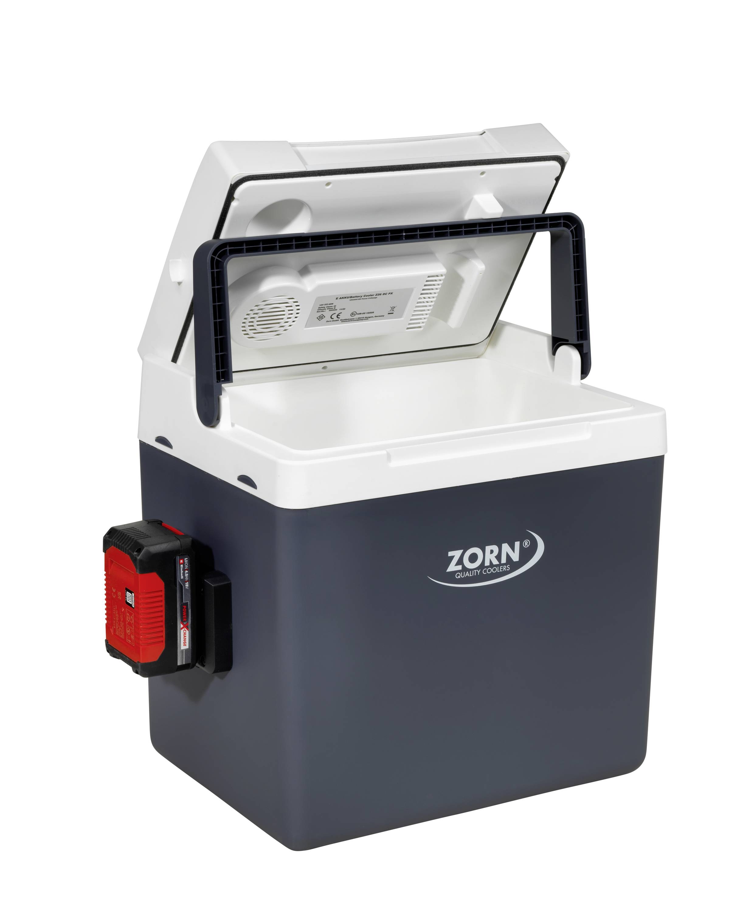 ZORN Z 26 DC PX 12/24V Akku-Kühlbox Thermoelektrisch 12 V, 18 V, 24V Grau 25l Kühlfunktion: Delta T: bis zu 17°C unter
