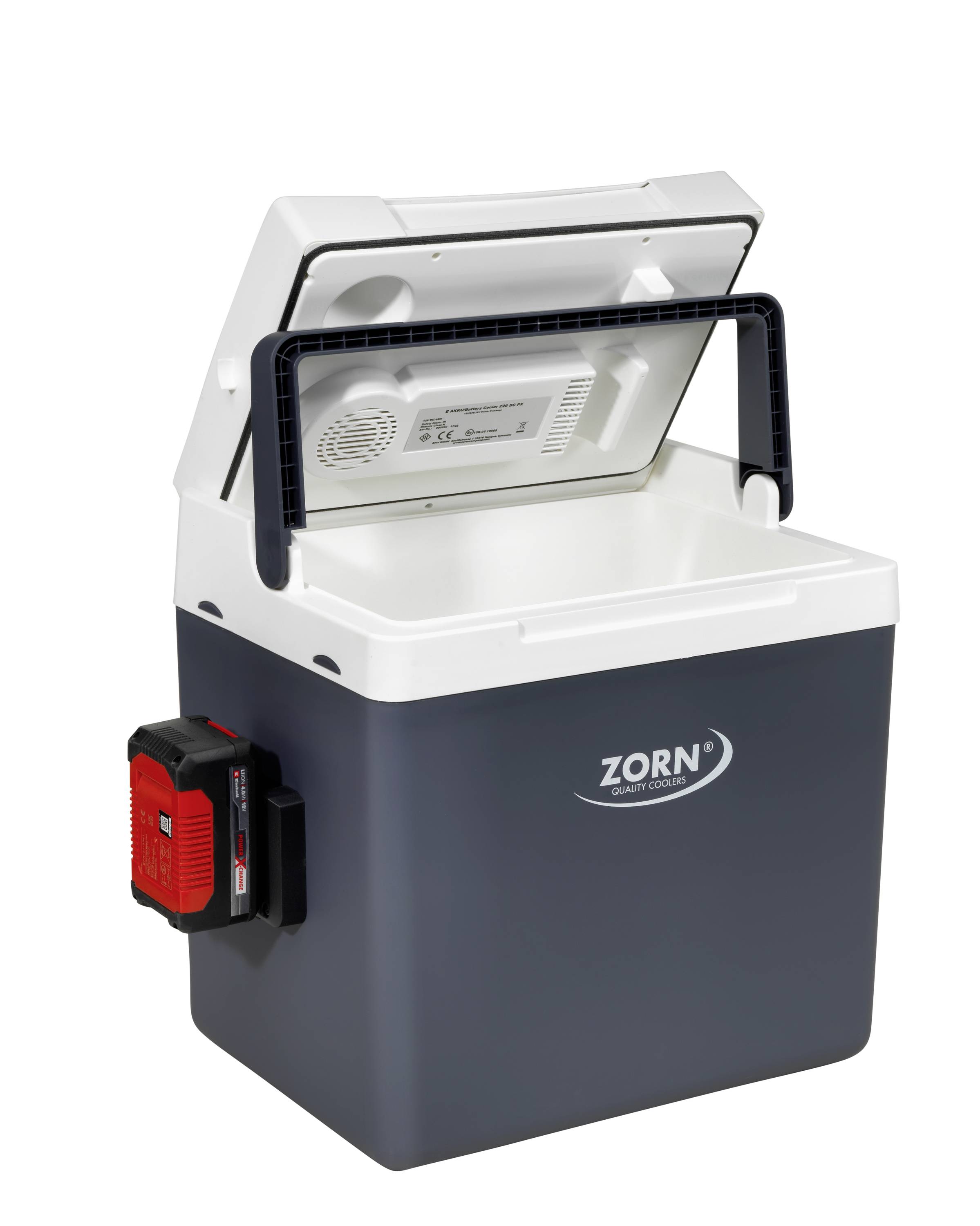 ZORN Z 26 DC PX 12/24V Akku-Kühlbox Thermoelektrisch 12 V, 18 V, 24V Grau 25l Kühlfunktion: Delta T: bis zu 17°C unter