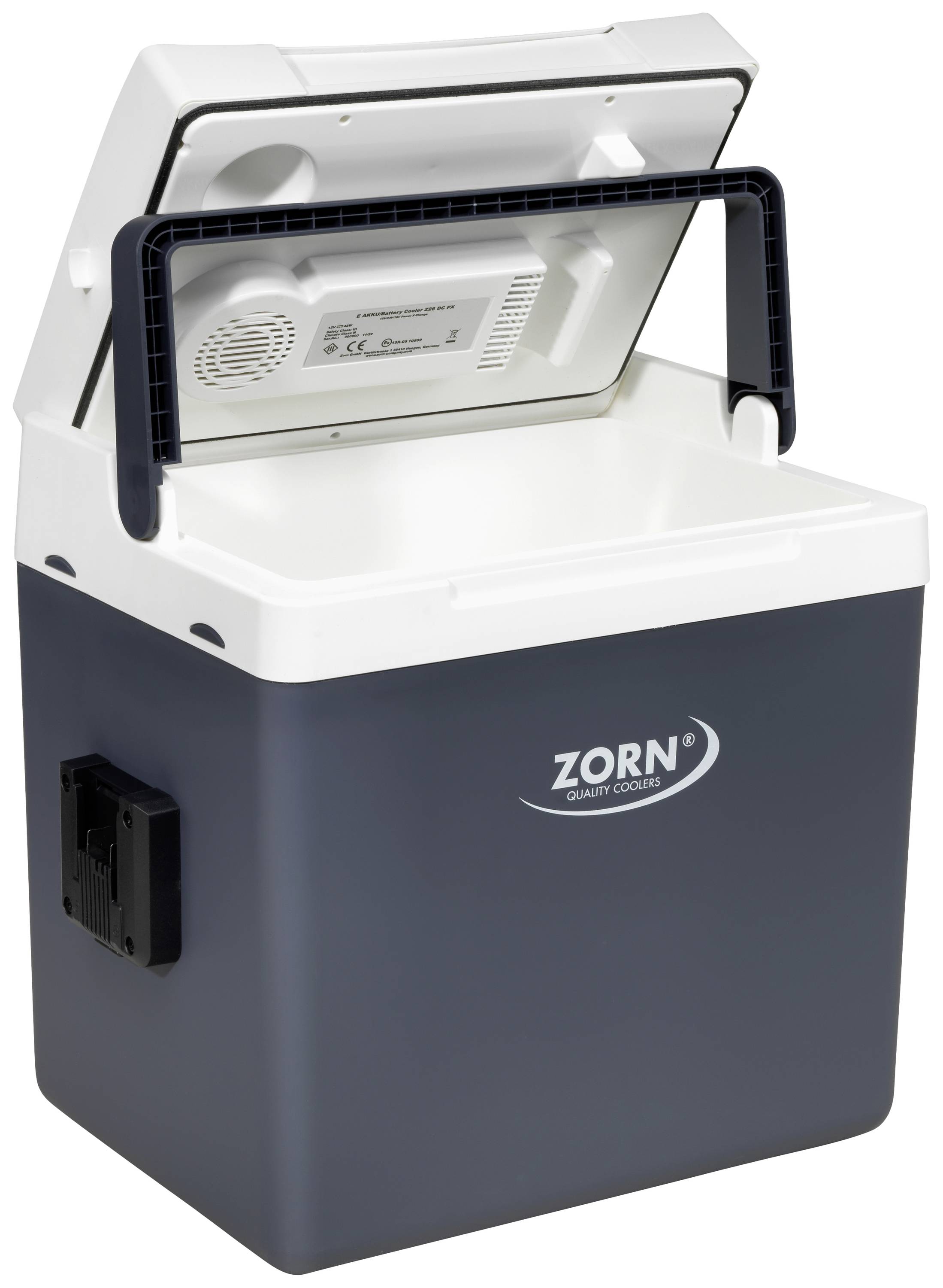 ZORN Z 26 DC PX 12/24V Akku-Kühlbox Thermoelektrisch 12 V, 18 V, 24V Grau 25l Kühlfunktion: Delta T: bis zu 17°C unter