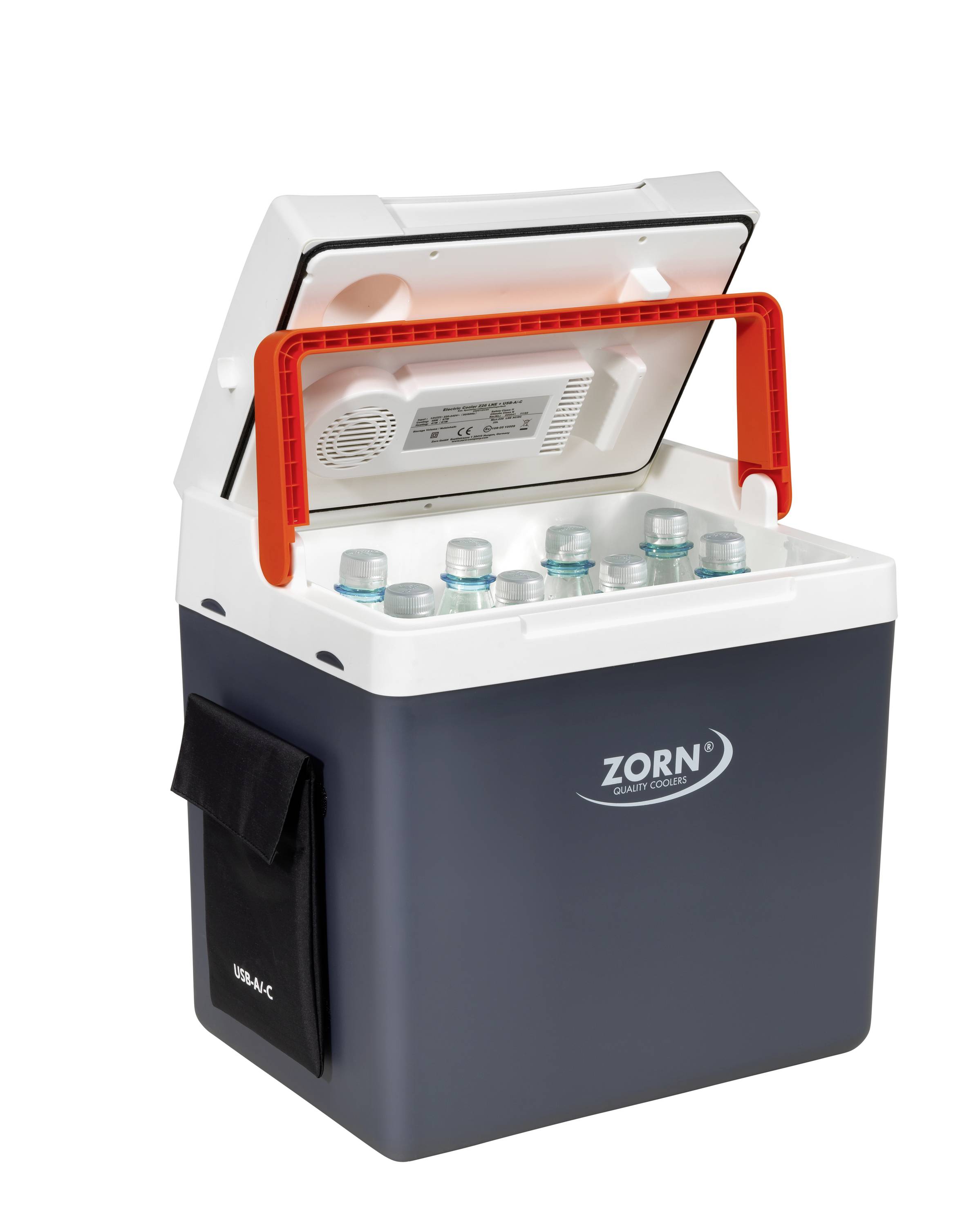 ZORN Z 26 LNE Kühlbox & Heizbox EEK: E (A - G) Thermoelektrisch 12 V, 230 V/AC Weiß/Schwarz, Orange 25 l -17 °C