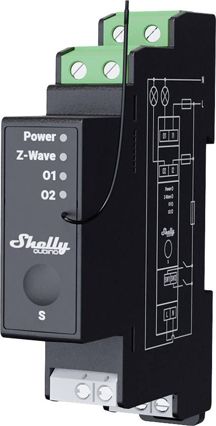 Shelly Wave Pro 2PM Hutschienenrelais Z-Wave