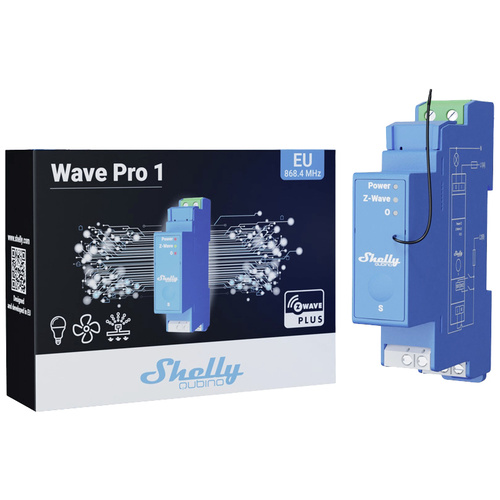 Shelly Wave Pro 1 Hutschienenrelais Z-Wave