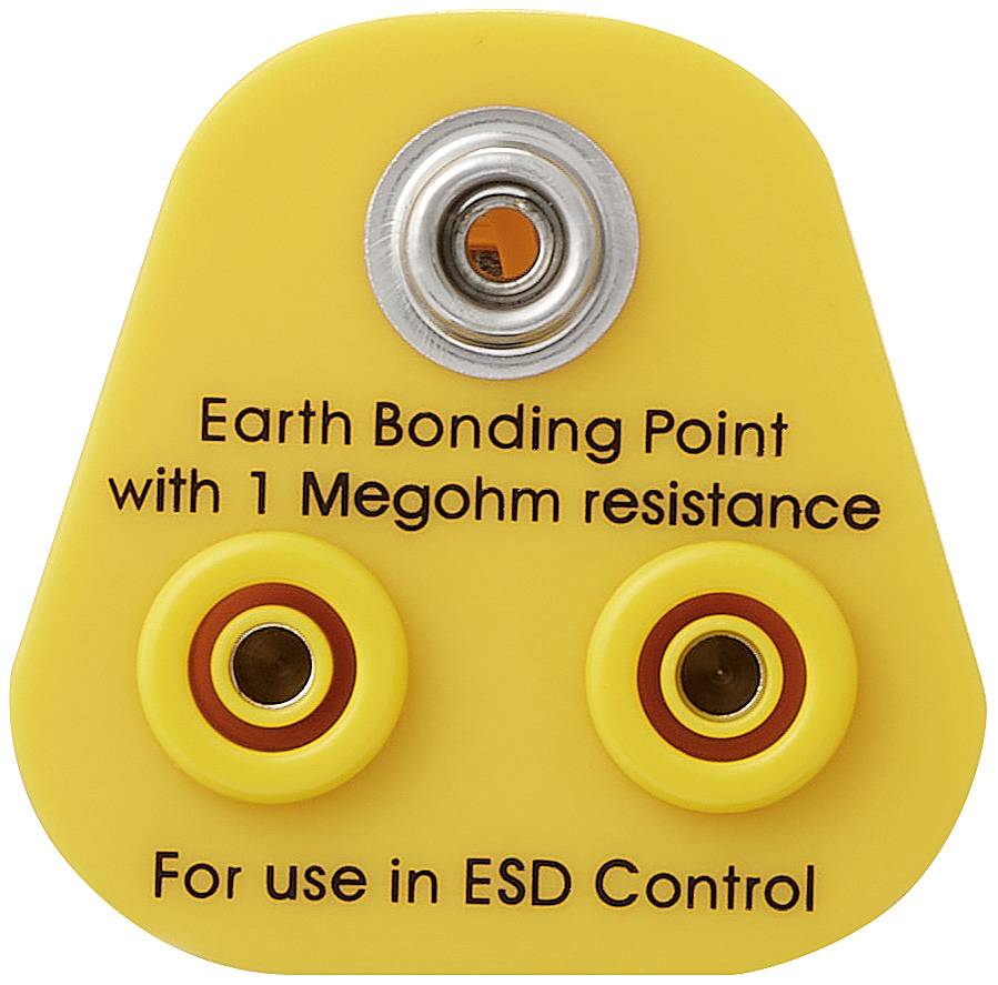 TRU COMPONENTS TC-12277204 Erdungsstecker 2x Bananenbuchsen 4 mm, 1x Druckknopfanschluss 10mm 1St.