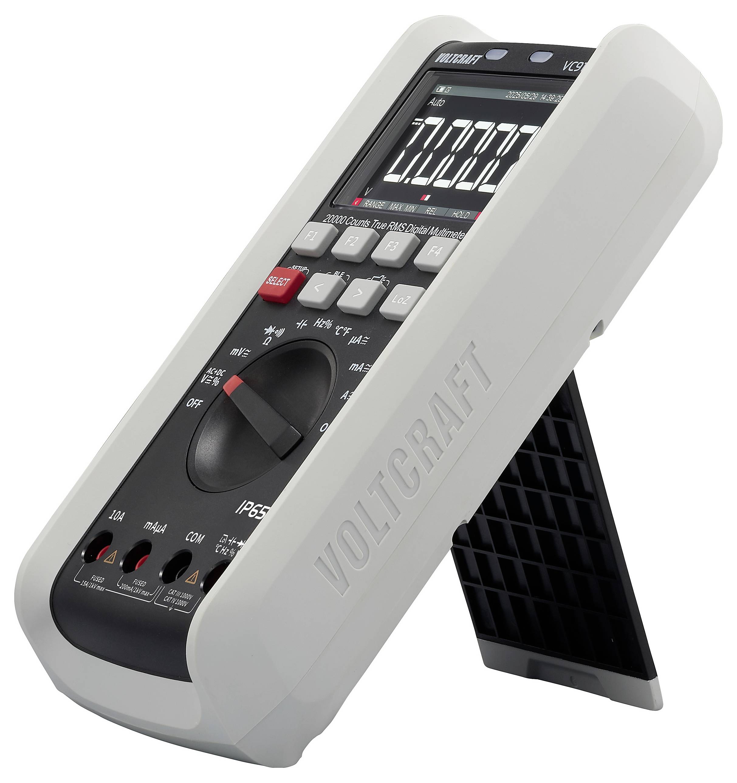 VOLTCRAFT VC915 Industrie-Multimeter kalibriert (DAkkS-akkreditiertes Labor) TRMS LoZ CAT III 1000 V, CAT IV 1000V Bluetooth®
