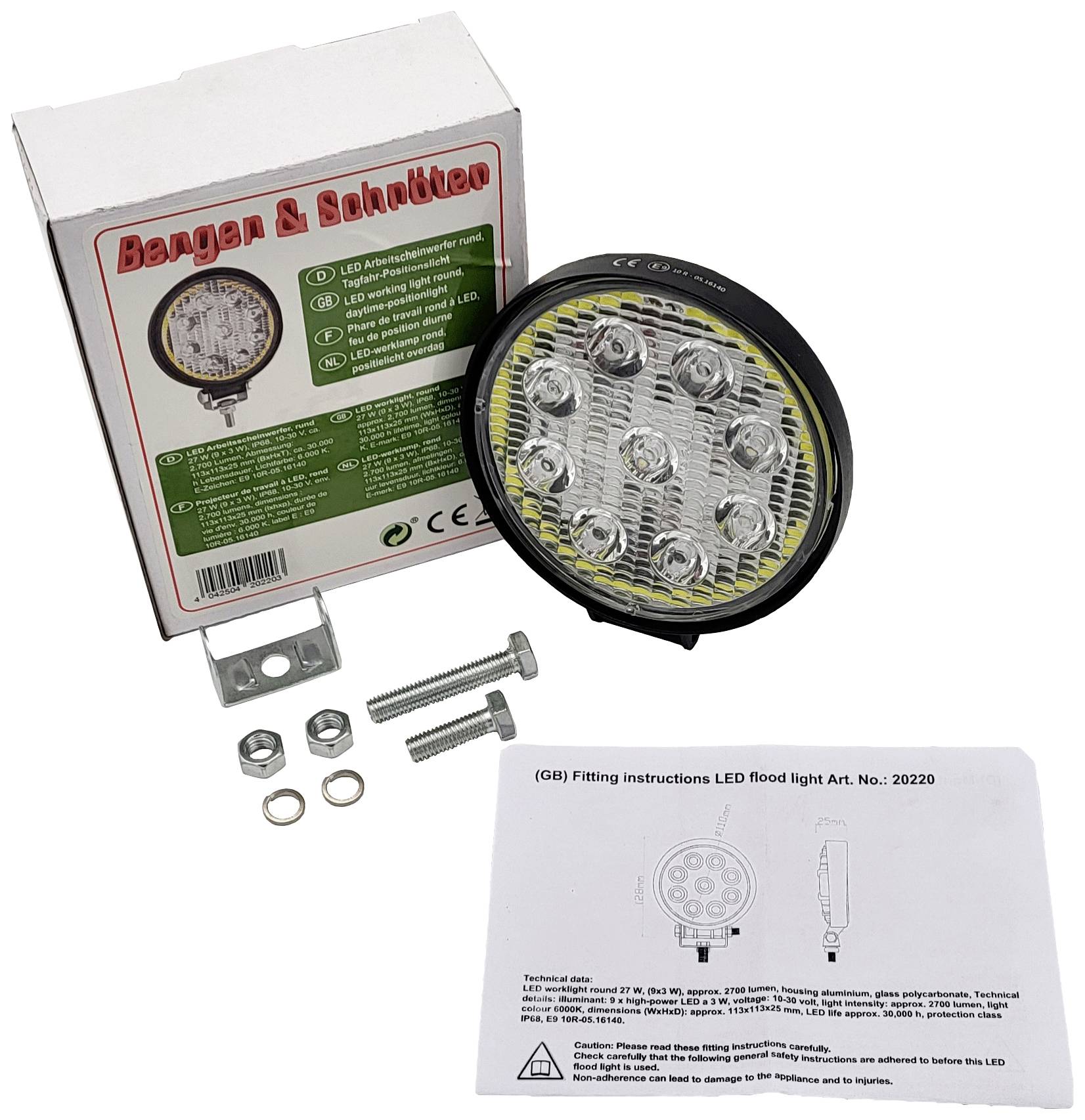 Berger & Schröter Tagfahrlicht, Positionslicht KS71727R (Ø x H) 110mm x 113mm Schwarz, Gelb, Durchsichtig, Silber