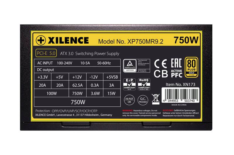 Xilence XN173 PC Netzteil 750W ATX 80PLUS® Gold