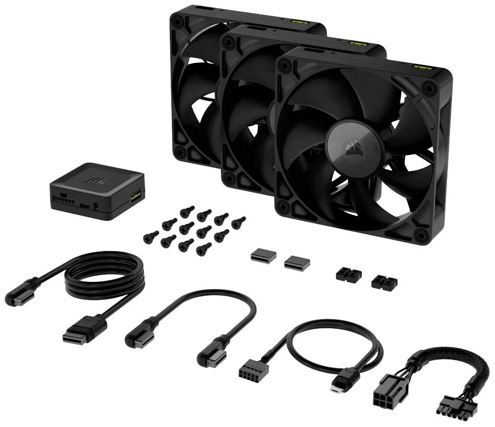 Corsair iCUE LINK RX120 PC-Gehäuse-Lüfter Schwarz (B x H x T) 120 x 120 x 25mm