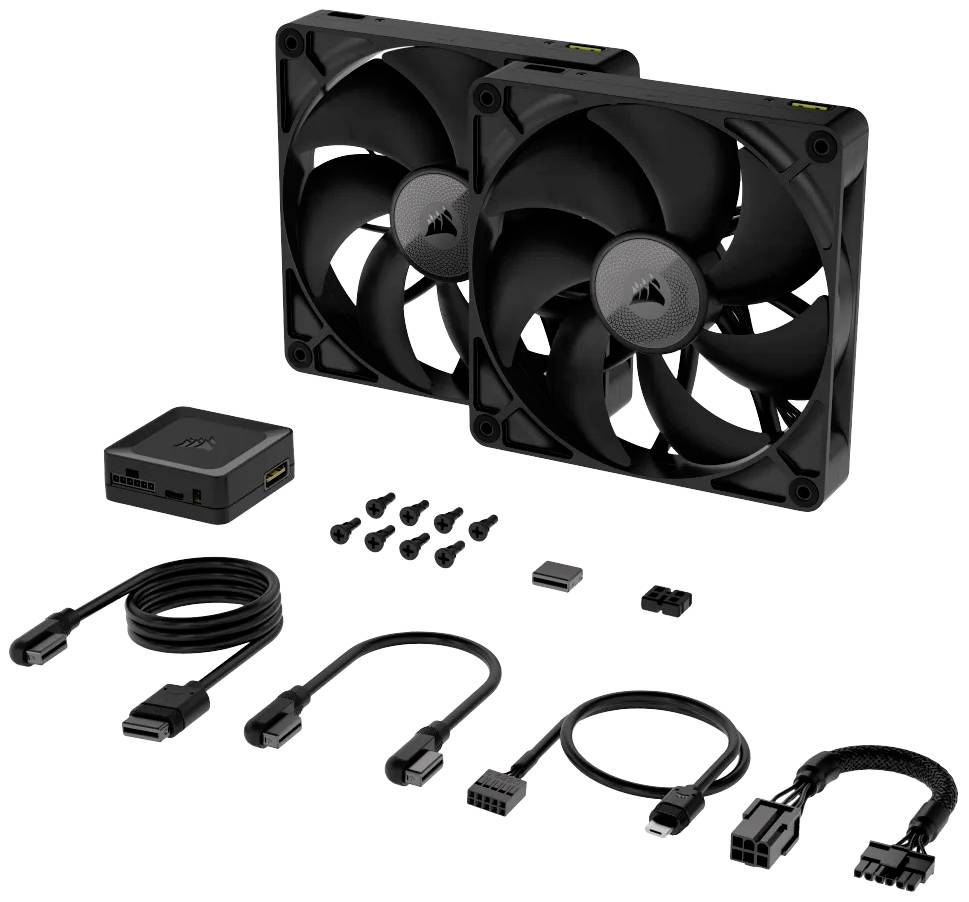Corsair iCUE LINK RX140 PC-Gehäuse-Lüfter Schwarz (B x H x T) 140 x 140 x 25mm