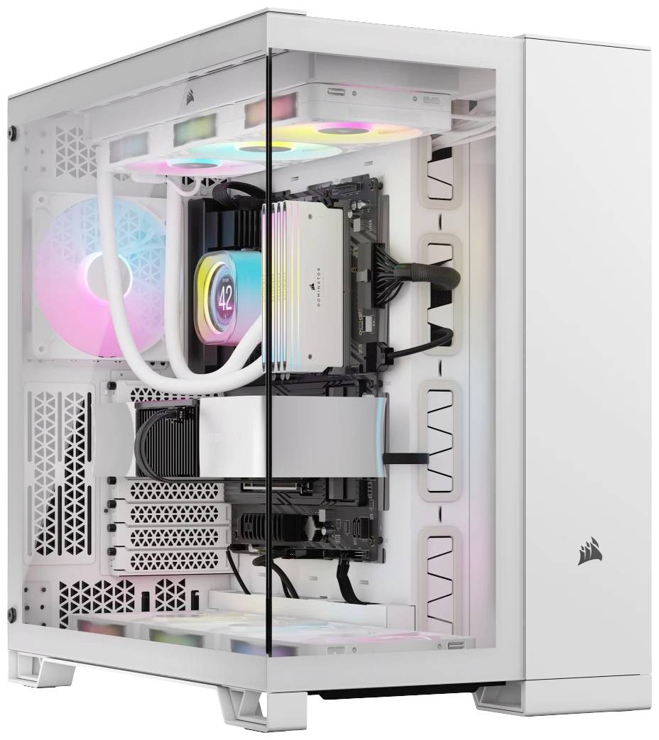 Corsair iCUE LINK 6500X RGB Midi-Tower PC-Gehäuse Weiß Seitenfenster