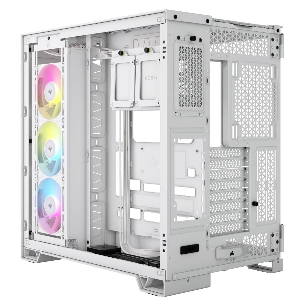 Corsair iCUE LINK 6500X RGB Midi-Tower PC-Gehäuse Weiß Seitenfenster