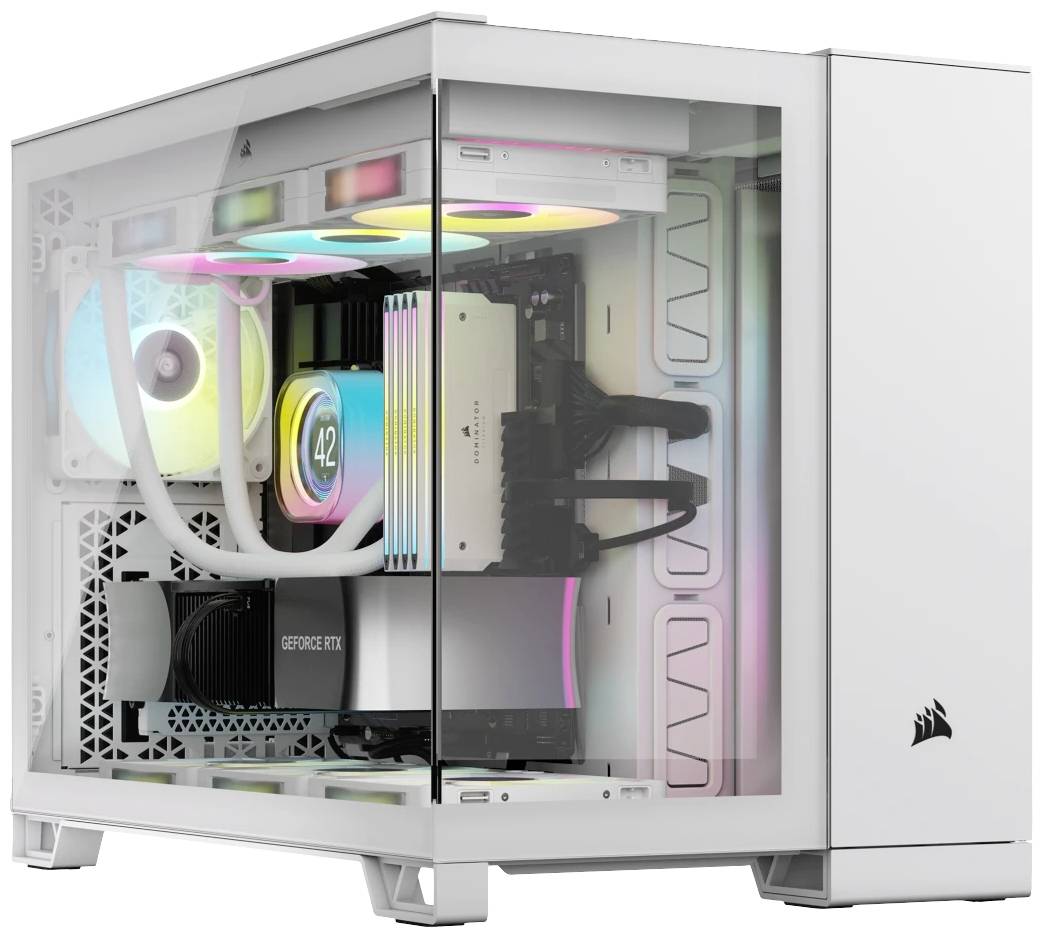 Corsair 2500X Midi-Tower PC-Gehäuse Weiß Seitenfenster