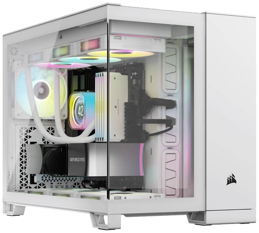 Corsair 2500X Midi-Tower PC-Gehäuse Weiß Seitenfenster