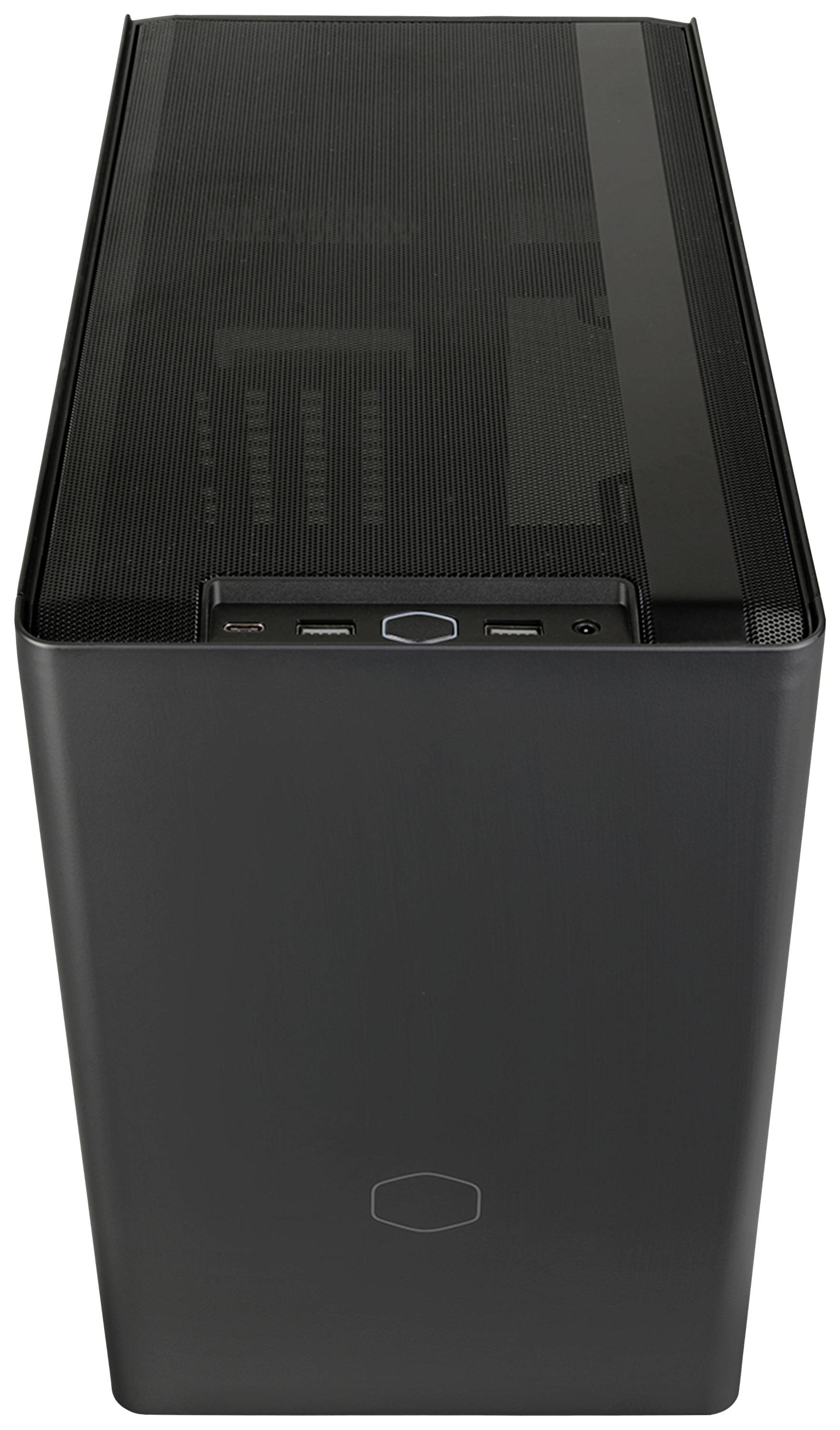 Cooler Master MasterBox NR200P V2 Midi-Tower PC-Gehäuse Schwarz Seitenfenster, Staubfilter, 1 vorinstallierter Lüfter