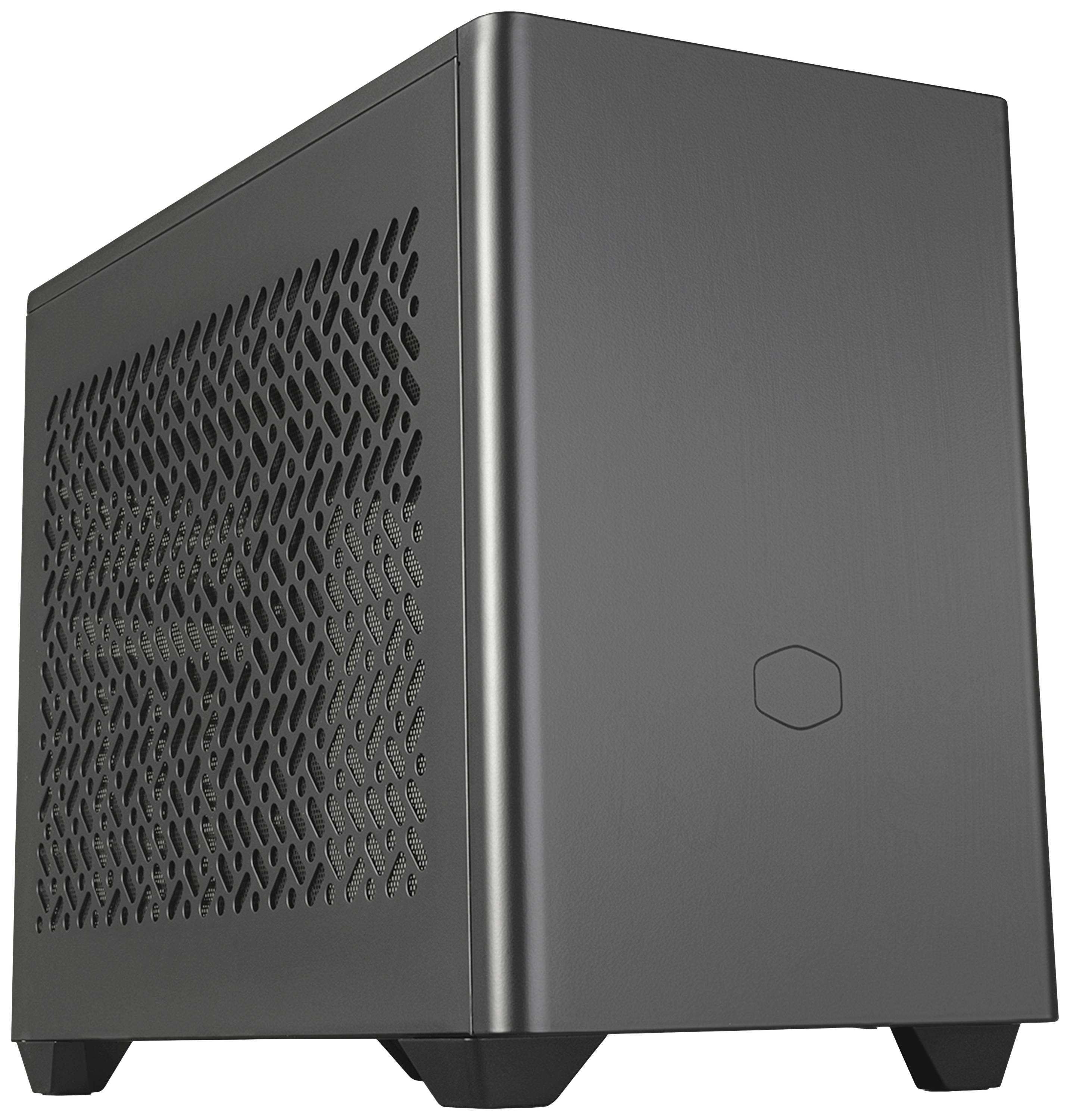 Cooler Master MasterBox NR200P V2 Midi-Tower PC-Gehäuse Schwarz Seitenfenster, Staubfilter, 1 vorinstallierter Lüfter