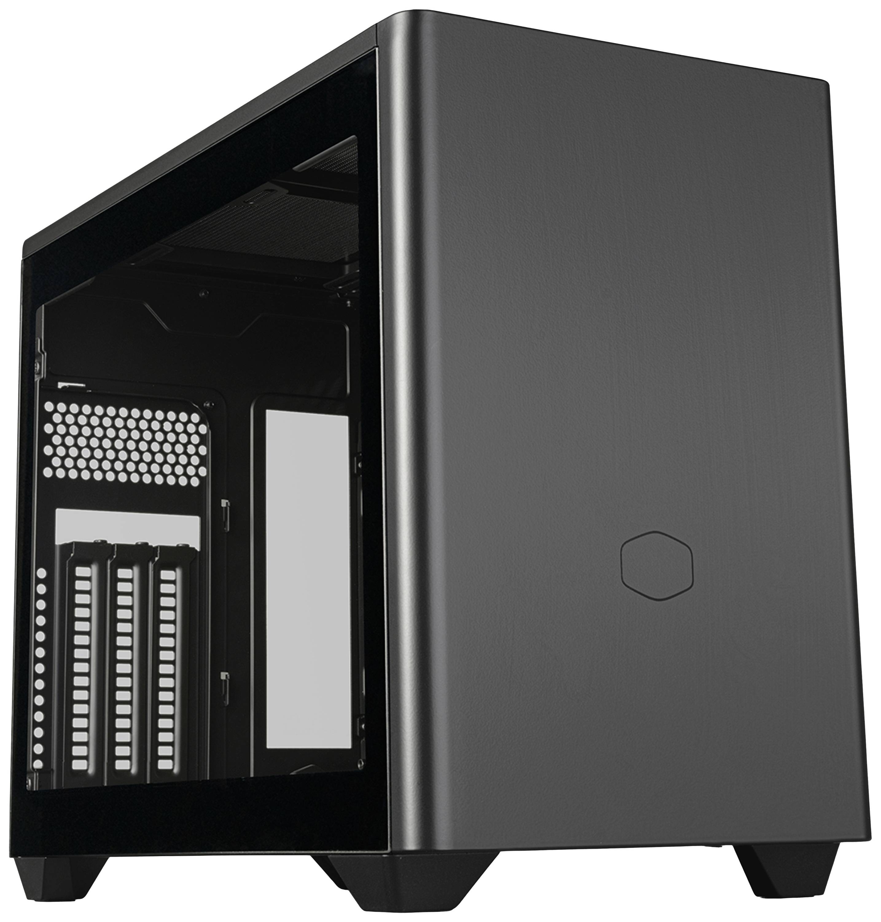 Cooler Master MasterBox NR200P V2 Midi-Tower PC-Gehäuse Schwarz Seitenfenster, Staubfilter, 1 vorinstallierter Lüfter