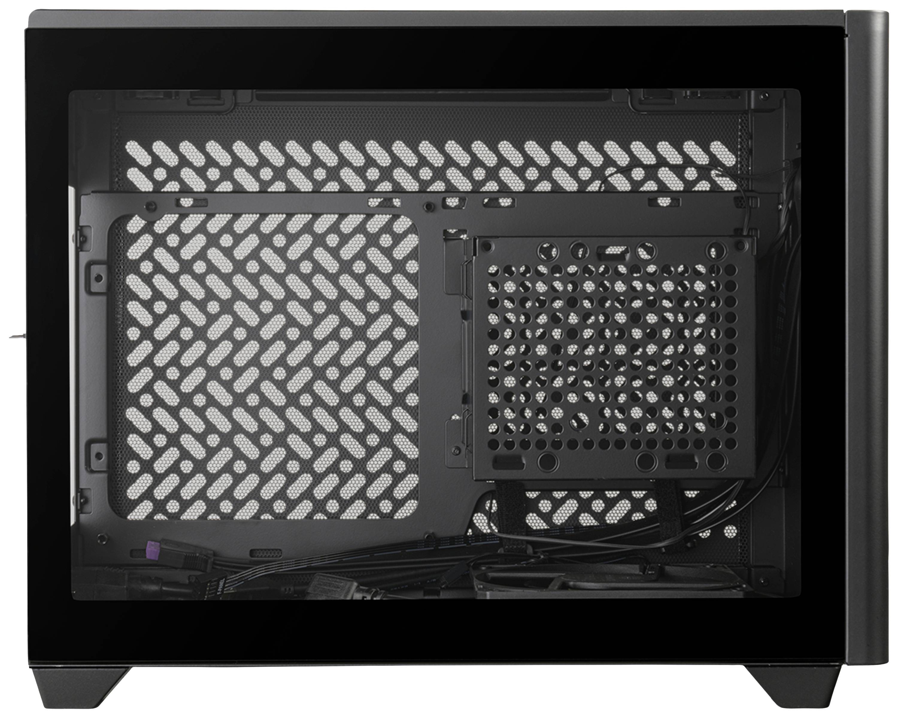 Cooler Master MasterBox NR200P V2 Midi-Tower PC-Gehäuse Schwarz Seitenfenster, Staubfilter, 1 vorinstallierter Lüfter