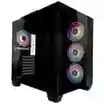 LC Power 809-B-ON Dark Storm_X Midi-Tower Gaming-Gehäuse Schwarz Seitenfenster, 4 Vorinstallierte LED Lüfter LC Power 809-B-ON Dark Storm_X Midi-Tower Gaming-Gehäuse Schwarz Seitenfenster, 4 Vorinstallierte LED Lüfter