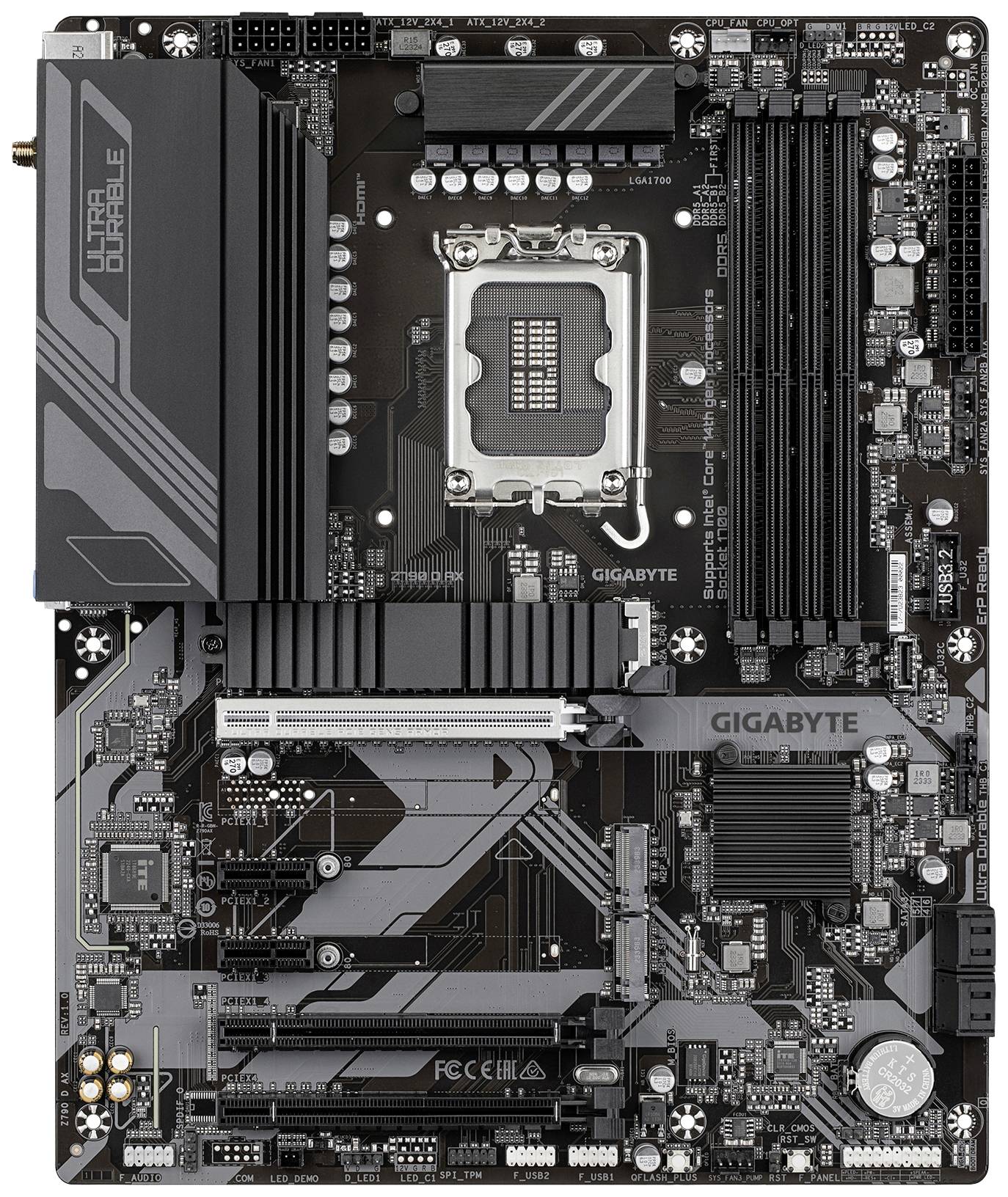 Gigabyte Z790 D AX Mainboard Sockel (PC) Intel® LGA 1700 Formfaktor (Details) ATX Mainboard-Chipsatz Intel® Z790