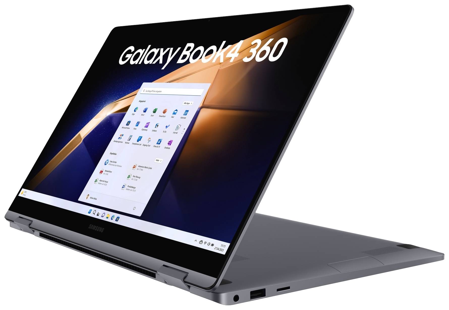Samsung 2-in-1 Notebook / Tablet Galaxy Book4 360 39.6 cm (15.6 Zoll) Full HD Intel® Core™ 5 Core™ 5 120U 16 GB RAM 256 GB SSD Deutsch, QWERTZ