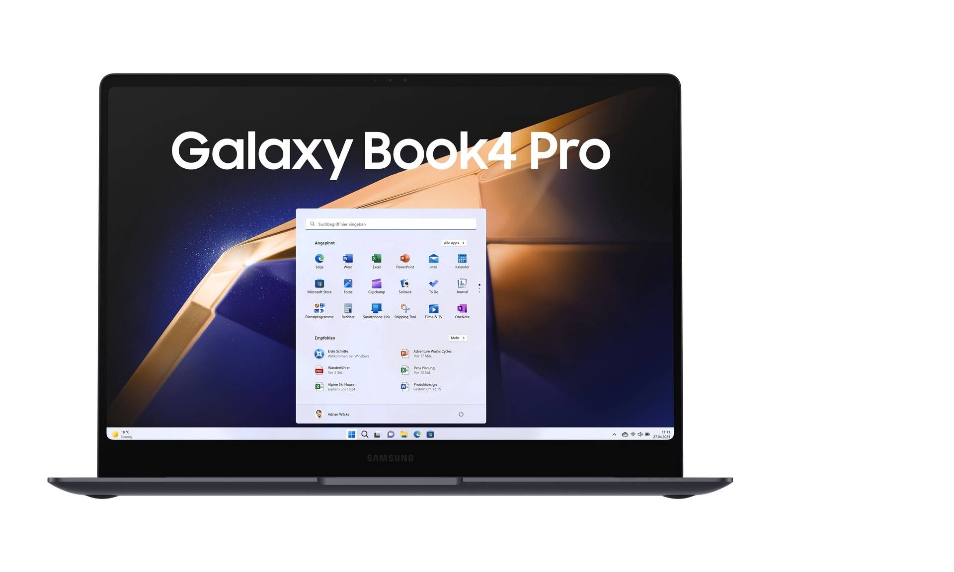 Samsung Notebook Galaxy Book4 Pro 35.6 cm (14 Zoll) WQXGA+ Intel® Core™ Ultra 7 Core™ Ultra 7 15