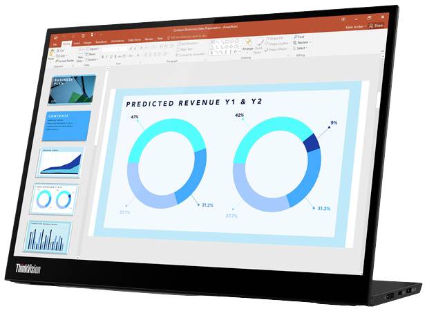 Lenovo ThinkVision M14d LED-Monitor EEK C (A - G) 35.6cm (14 Zoll) 2240 x 1400 Pixel 16:10 8 ms USB-C® IPS LED