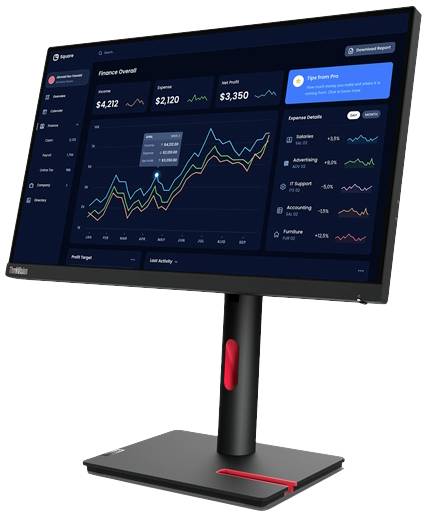 ThinkVision T23i-30 23 1920 x 1080 Full HD VGA HD-15 HDMI DisplayPort 60Hz Pivot Monitor