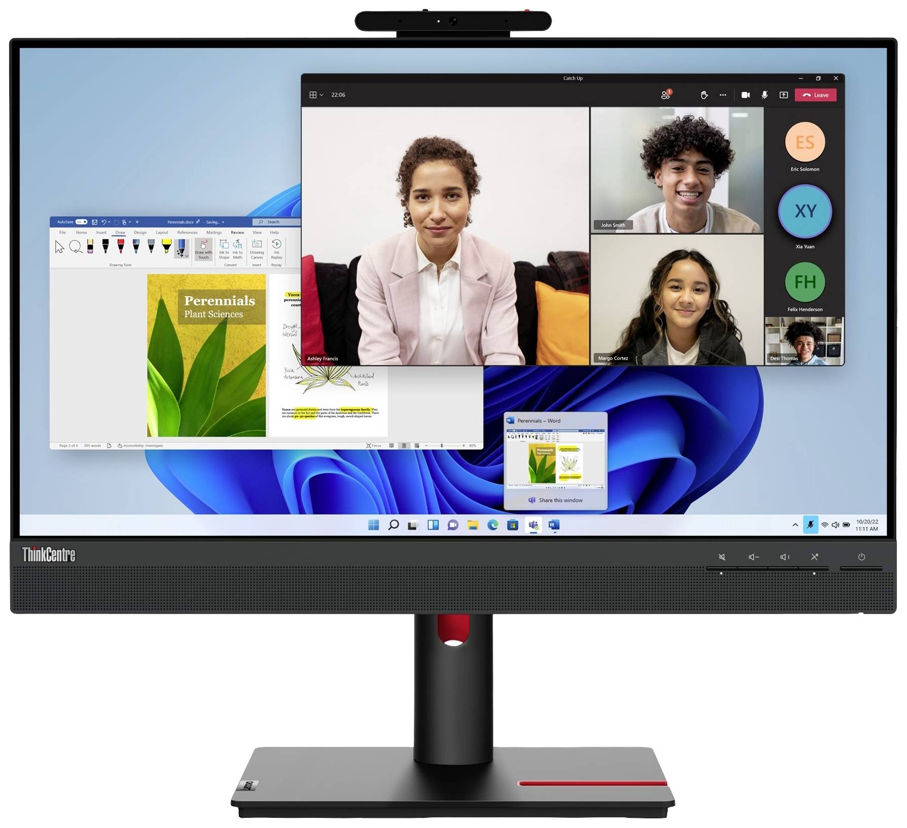 Lenovo ThinkCentre Tiny-in-One 24 Gen 5 LED-Monitor EEK D (A - G) 60.5cm (23.8 Zoll) 1920 x 1080 Pixel 16:9 6 ms DisplayPort