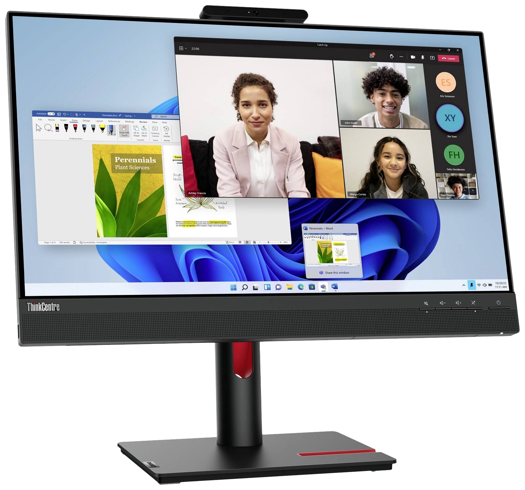 Lenovo ThinkCentre Tiny-in-One 24 Gen 5 LED-Monitor EEK D (A - G) 60.5cm (23.8 Zoll) 1920 x 1080 Pixel 16:9 6 ms DisplayPort