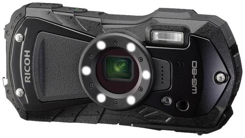 Ricoh WG-80schwarz Digitalkamera 16 Megapixel Opt. Zoom: 5 x Schwarz inkl. Akku Full HD Video, Integ
