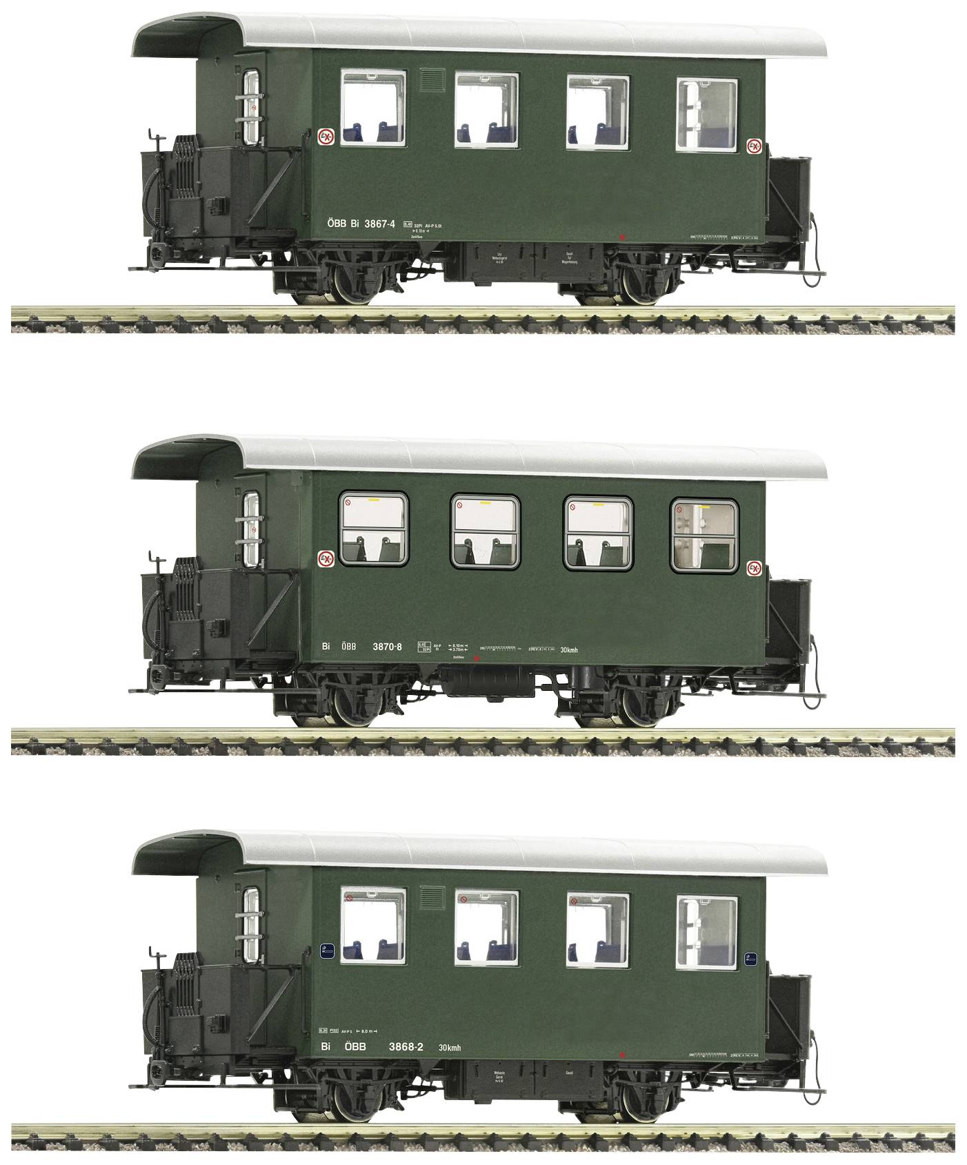 Roco 6240001 H0e 3er-Set Schmalspur-Personenwagen der ÖBB
