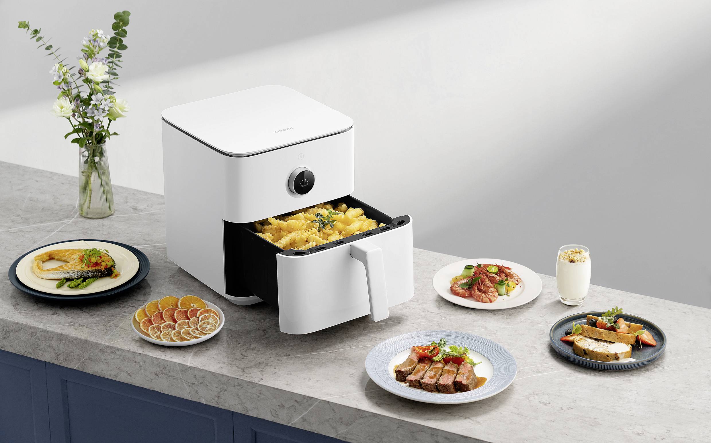 Xiaomi MAF10 Smart Air Fryer Heißluft-Fritteuse 6.5l App steuerbar, Timerfunktion, mit manueller Temperatureinstellung Weiß