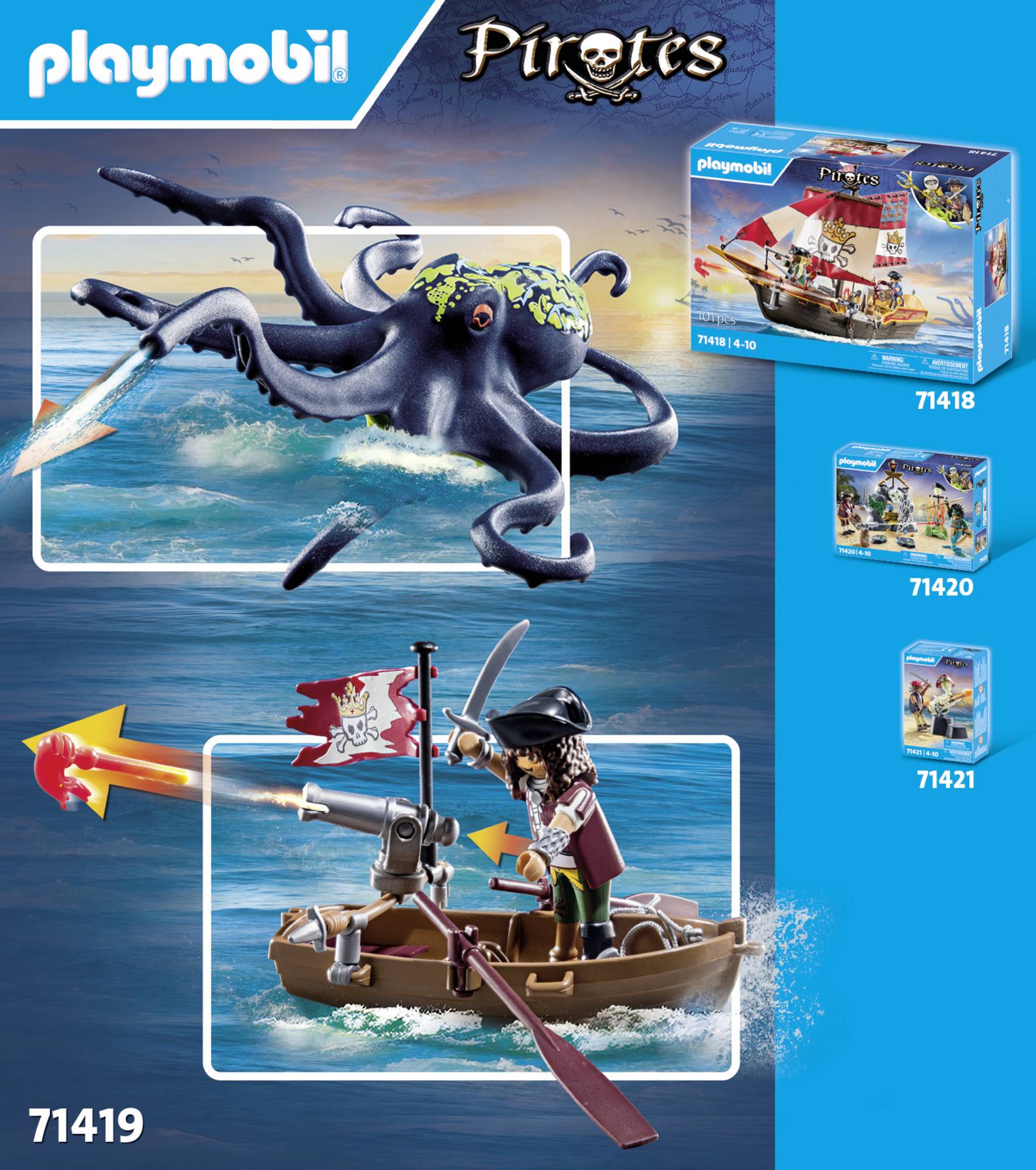 Playmobil® Pirates Kampf gegen den Riesenoktopus 71419