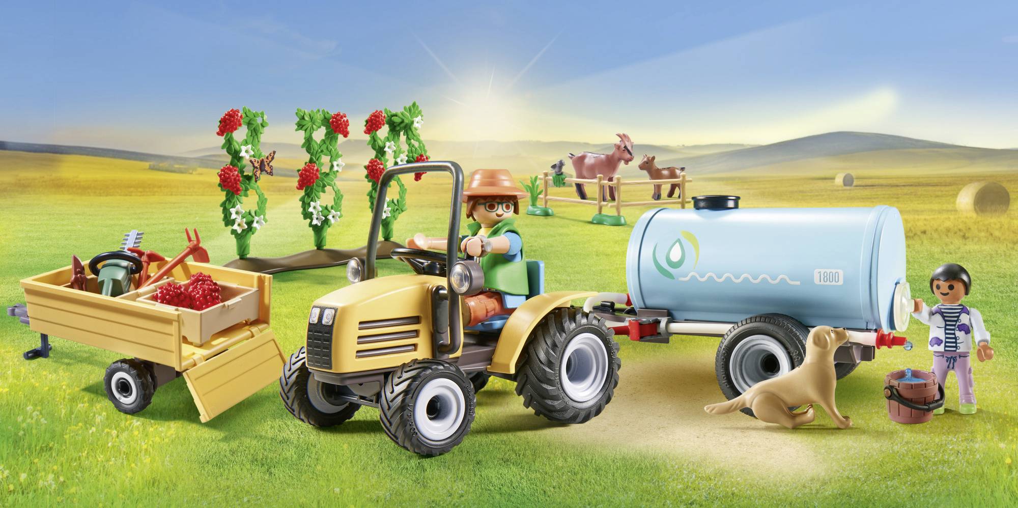 Playmobil® Country Traktor mit Anhänger und Wassertank 71442