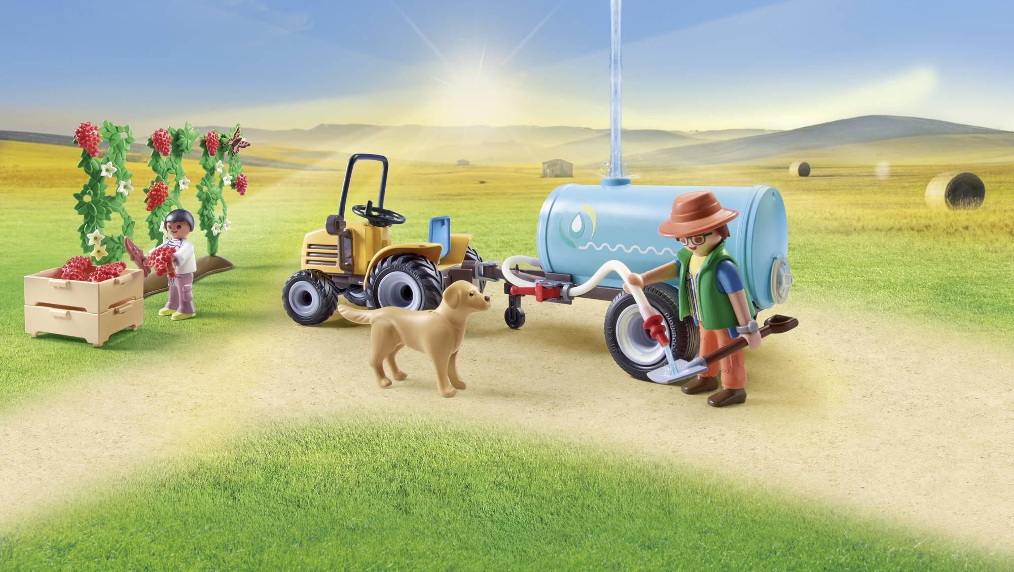 Playmobil® Country Traktor mit Anhänger und Wassertank 71442