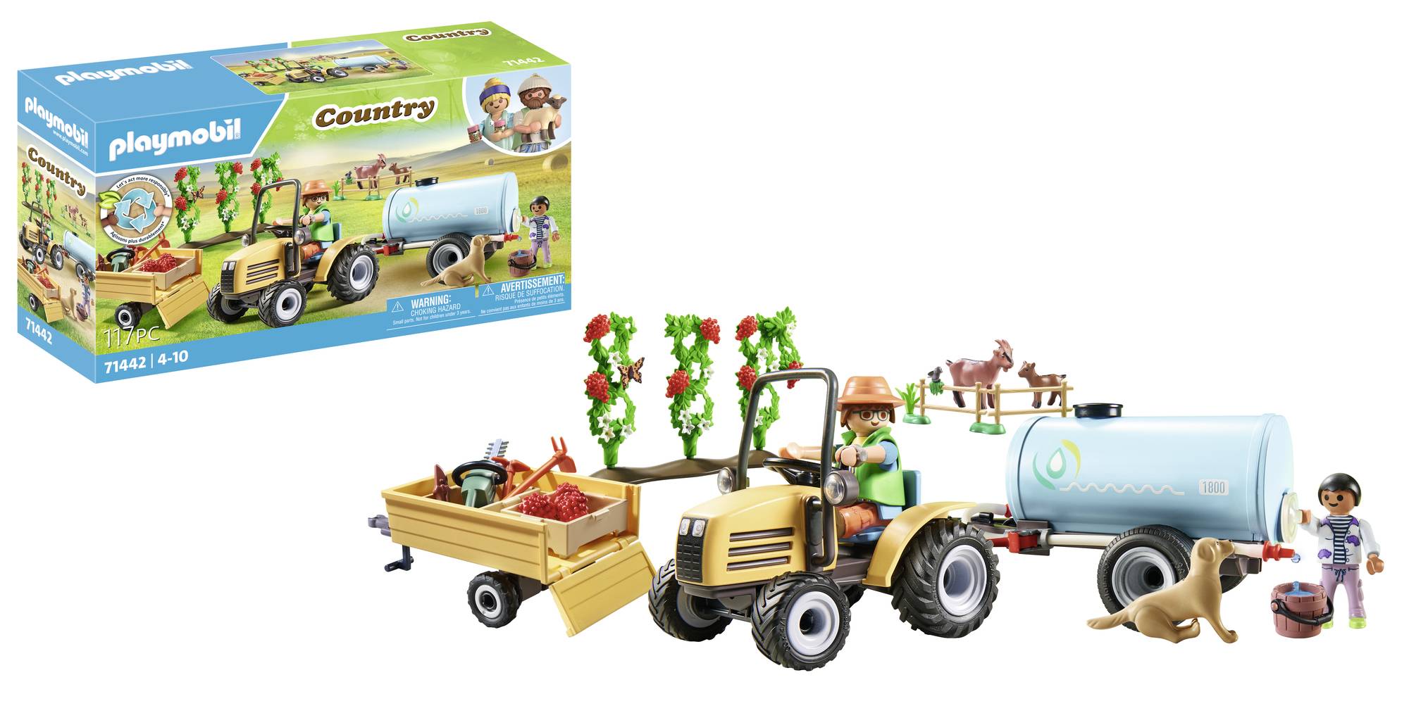 Playmobil® Country Traktor mit Anhänger und Wassertank 71442