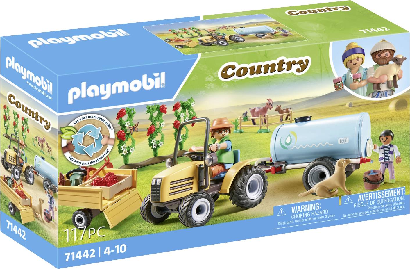 Playmobil® Country Traktor mit Anhänger und Wassertank 71442