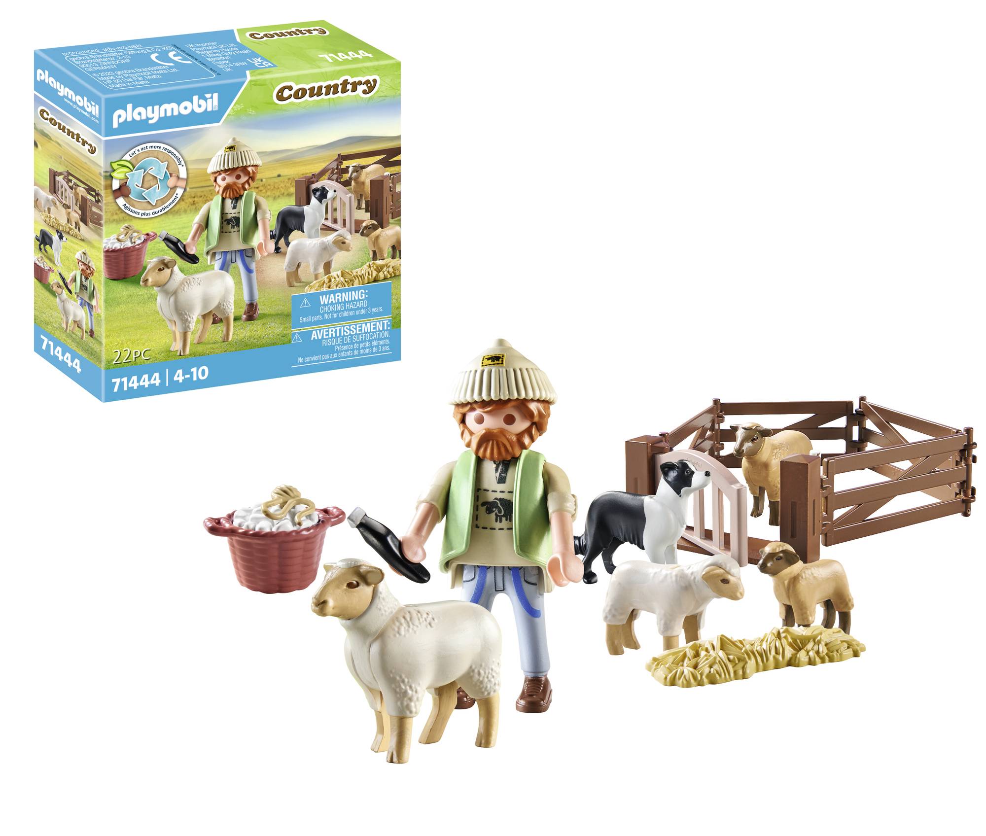 Playmobil® Country Junger Schäfer mit Schafen 71444