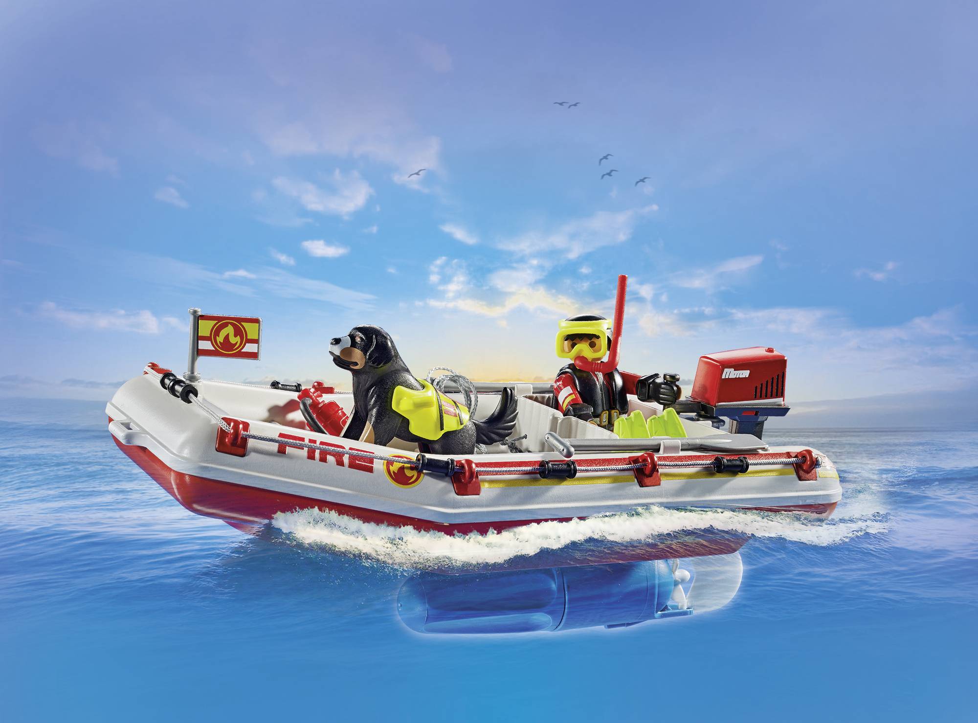 Playmobil® ACT!ON HEROES Feuerwehrboot mit Aqua Scooter 71464
