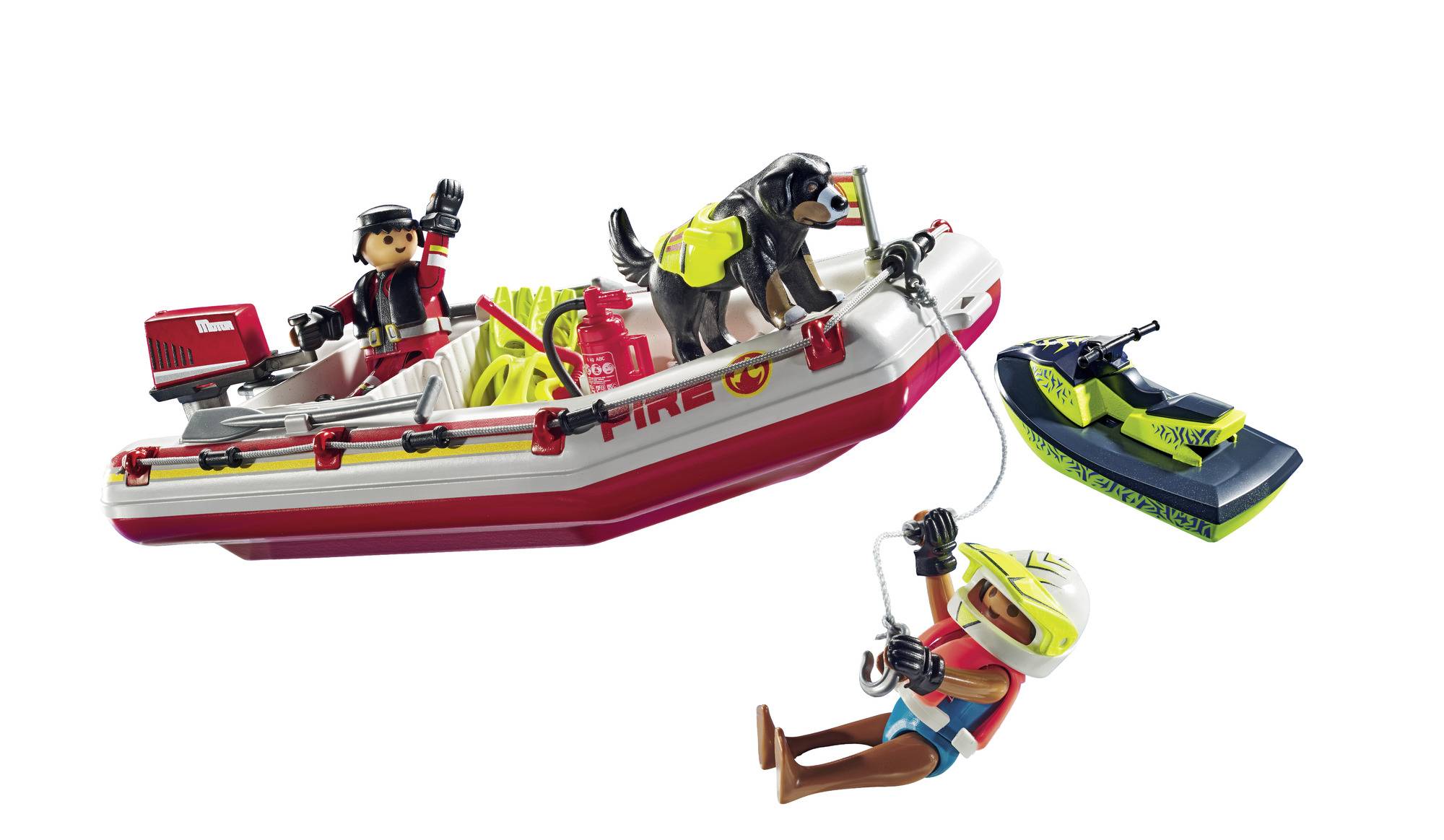 Playmobil® ACT!ON HEROES Feuerwehrboot mit Aqua Scooter 71464