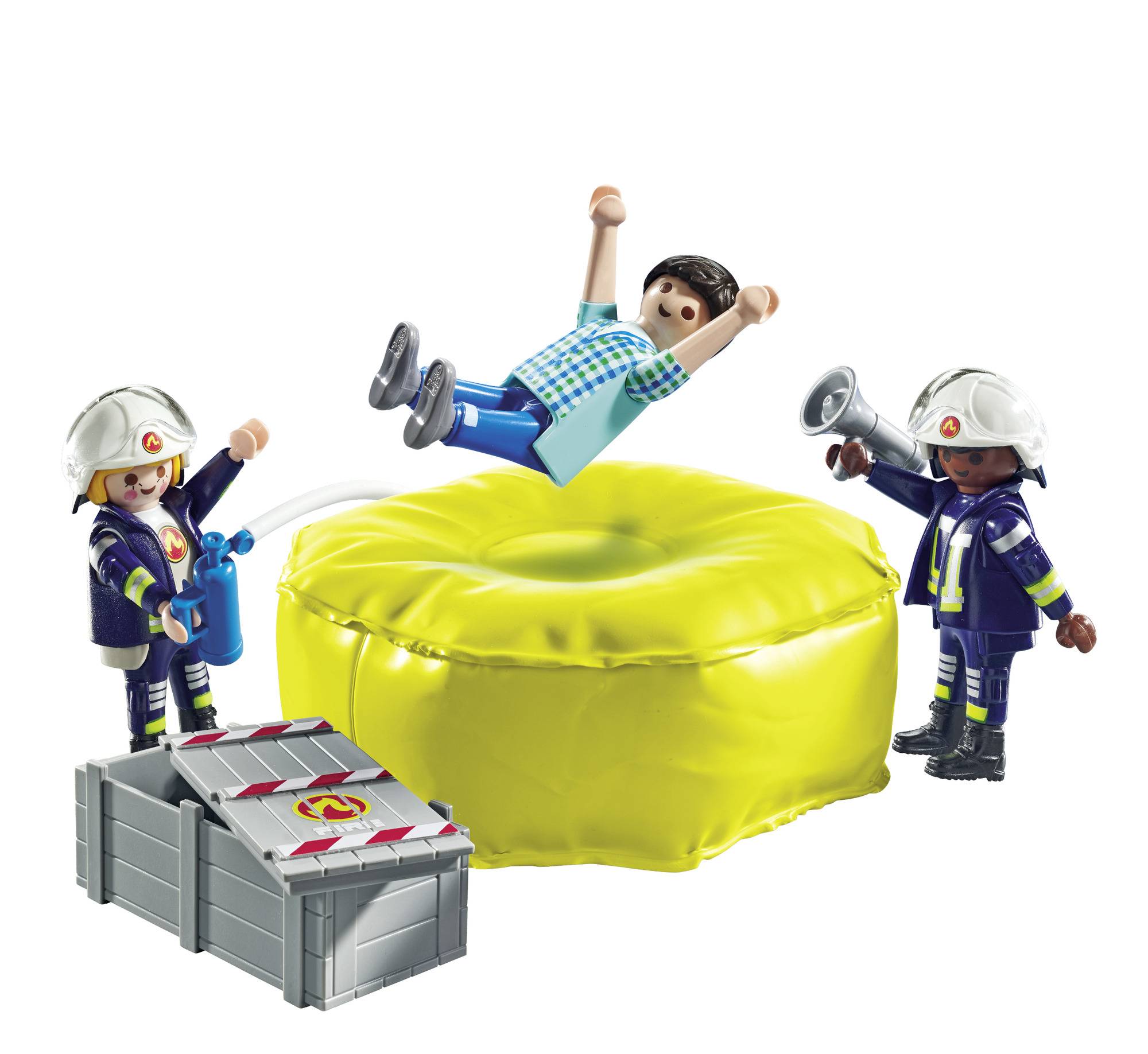 Playmobil® ACT!ON HEROES Feuerwehrleute mit Luftkissen 71465