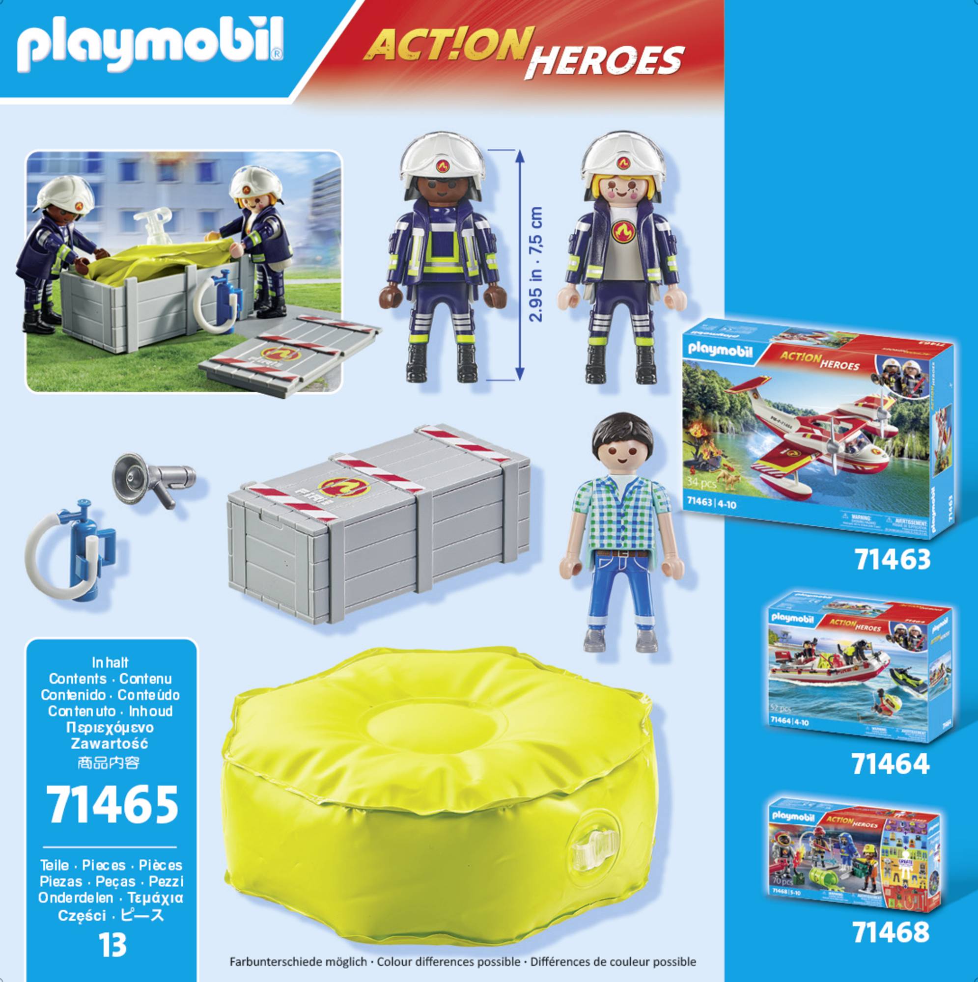 Playmobil® ACT!ON HEROES Feuerwehrleute mit Luftkissen 71465