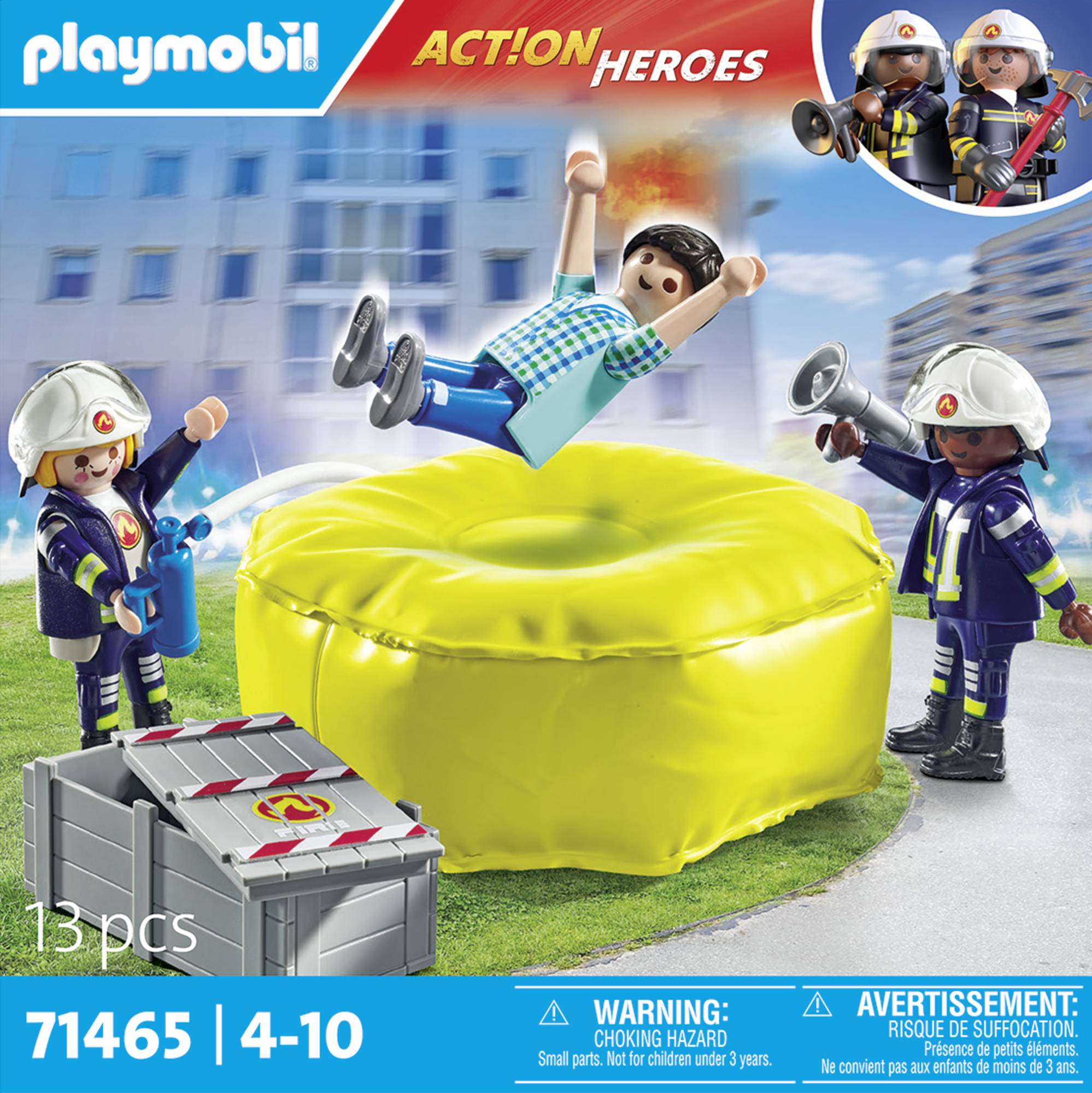 Playmobil® ACT!ON HEROES Feuerwehrleute mit Luftkissen 71465