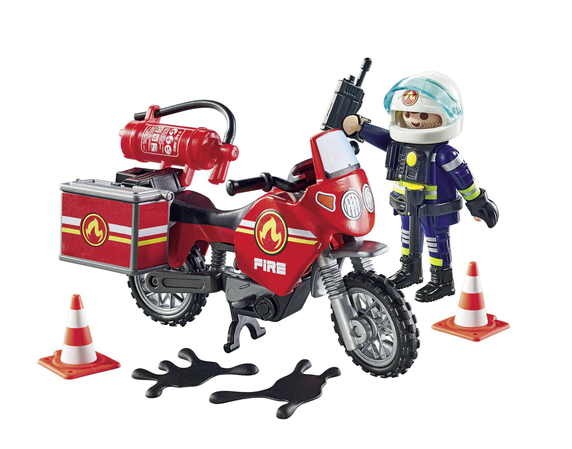 Playmobil® ACT!ON HEROES Feuerwehrmotorrad am Unfallort 71466