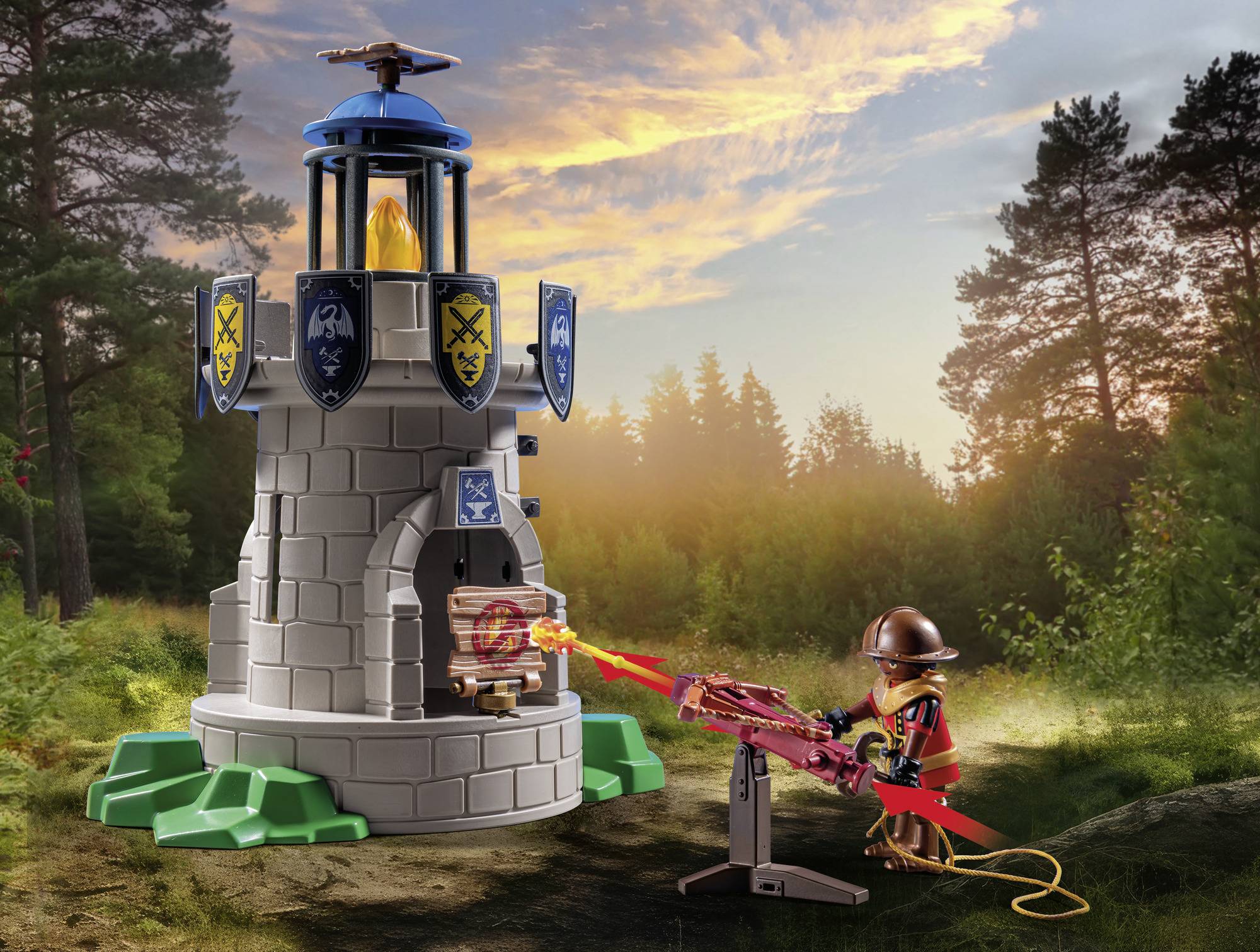 Playmobil® Novelmore Ritterturm mit Schmied und Drache 71483