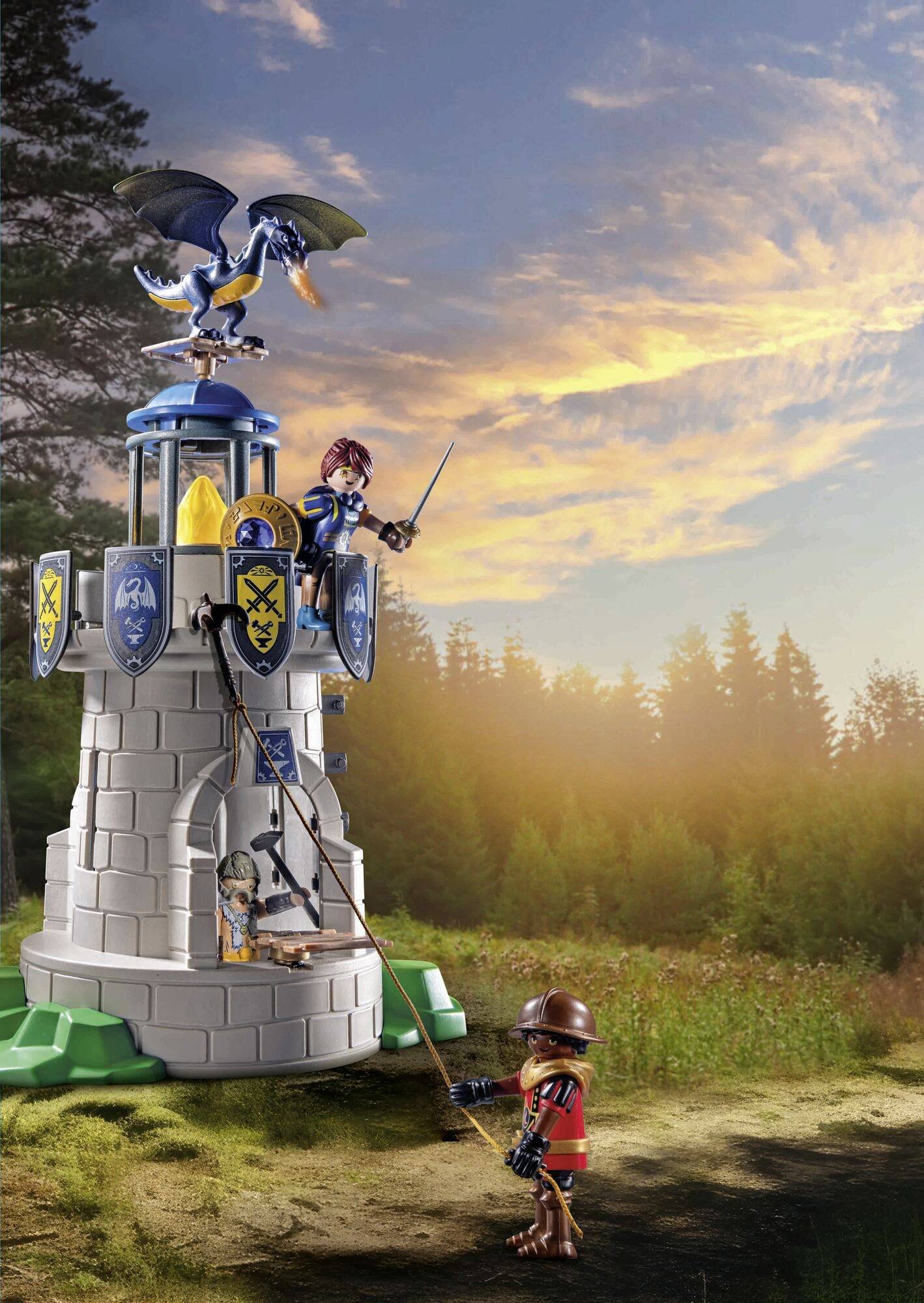 Playmobil® Novelmore Ritterturm mit Schmied und Drache 71483