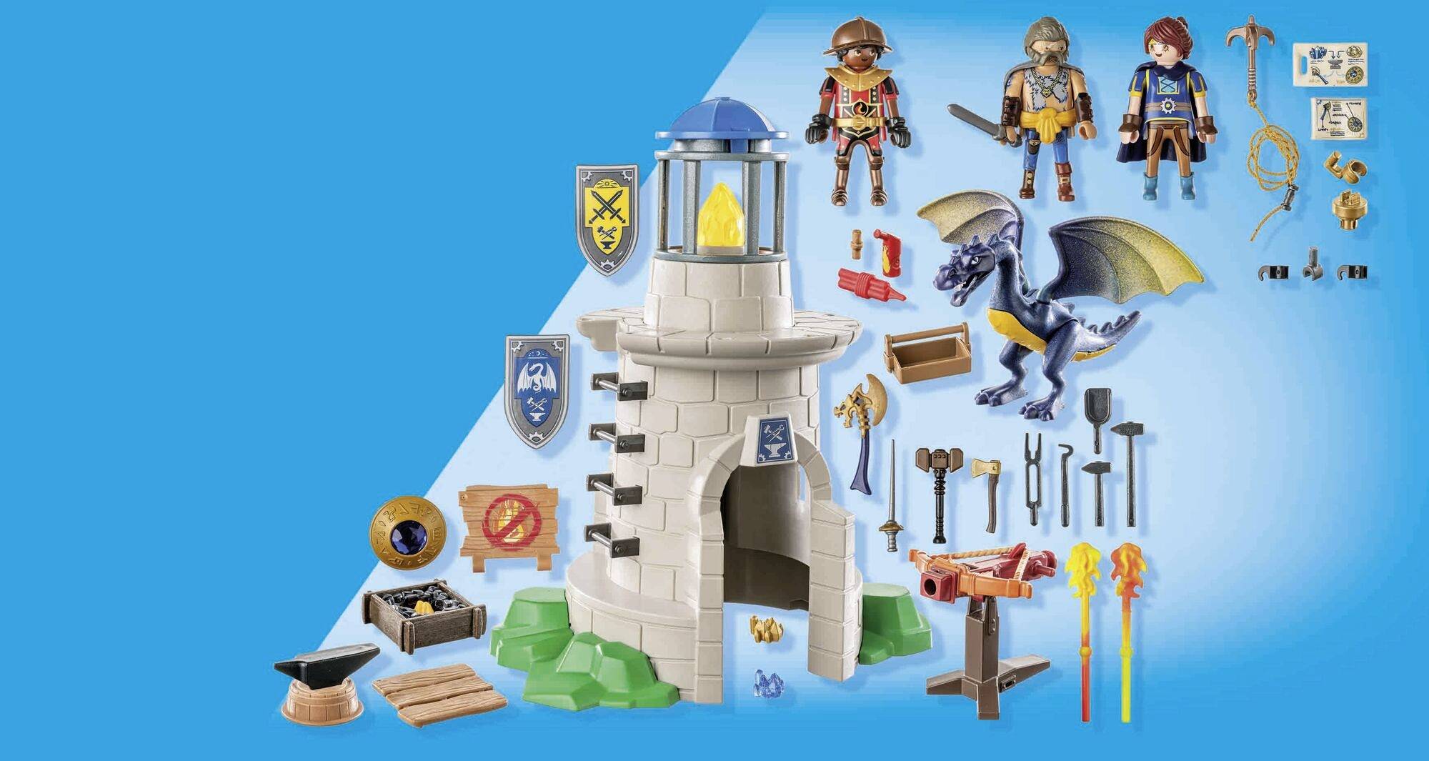 Playmobil® Novelmore Ritterturm mit Schmied und Drache 71483