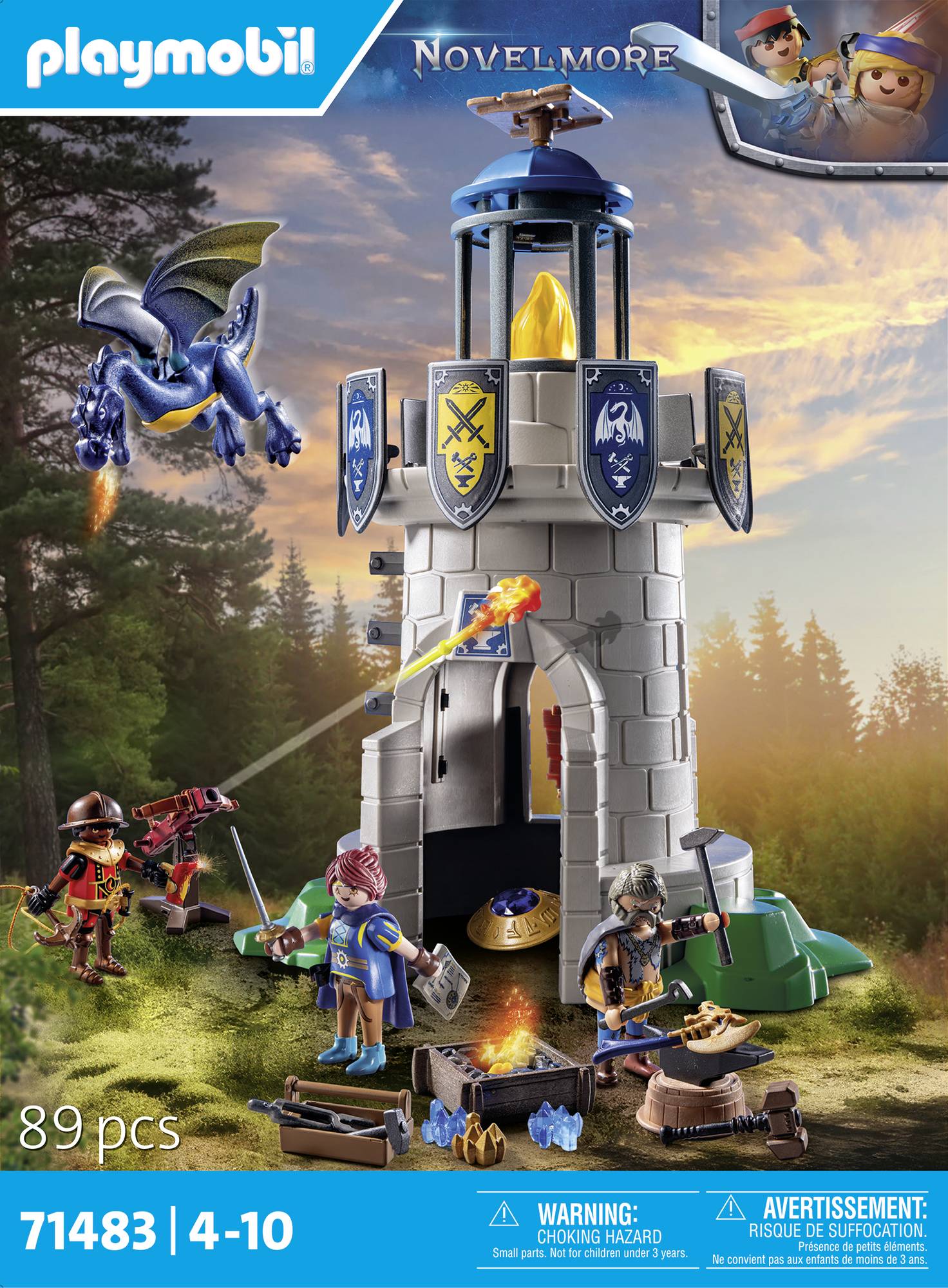 Playmobil® Novelmore Ritterturm mit Schmied und Drache 71483